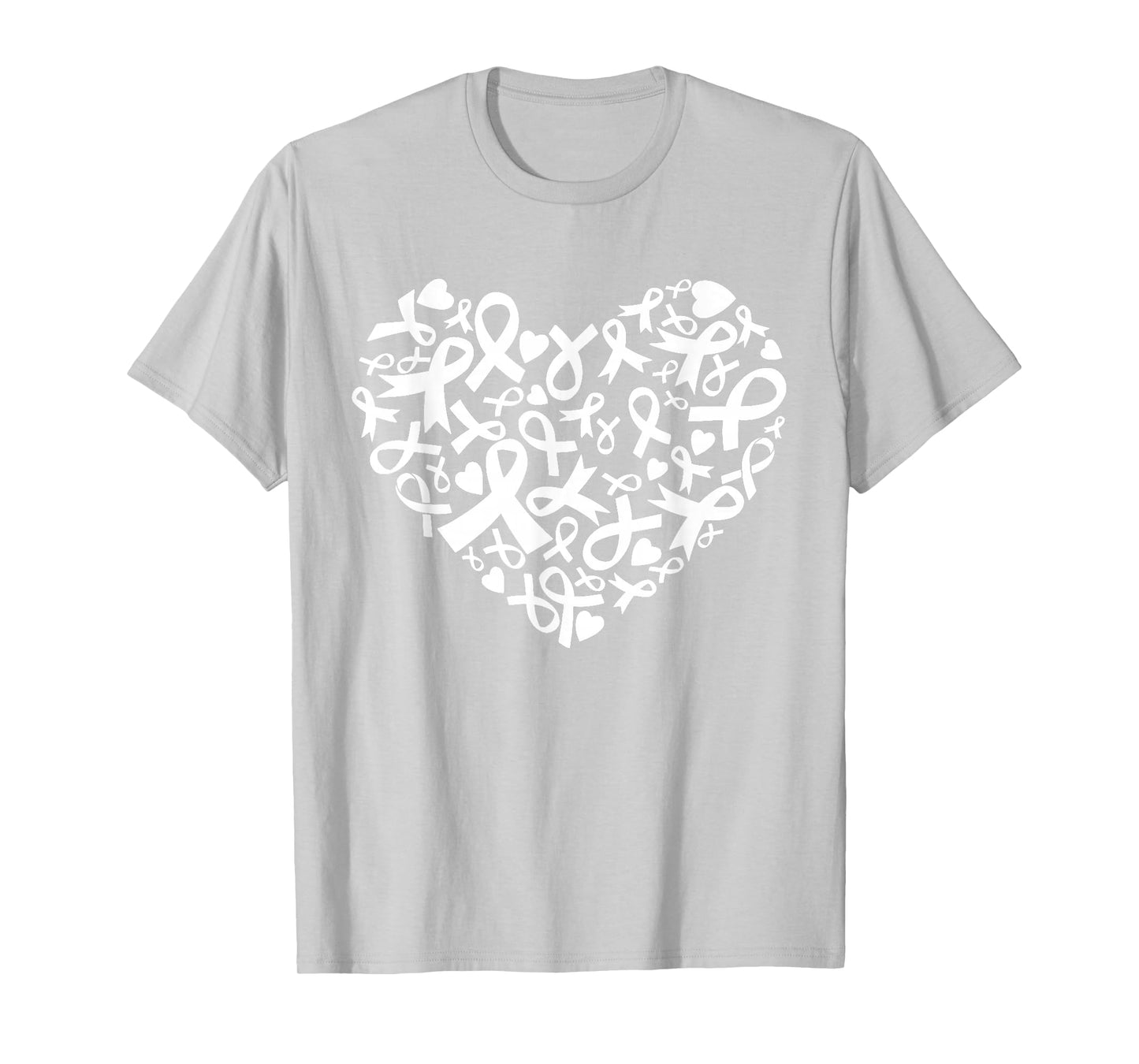 Womens Breast Cancer Awareness Heart Ribbon Pink Support T-Shirt