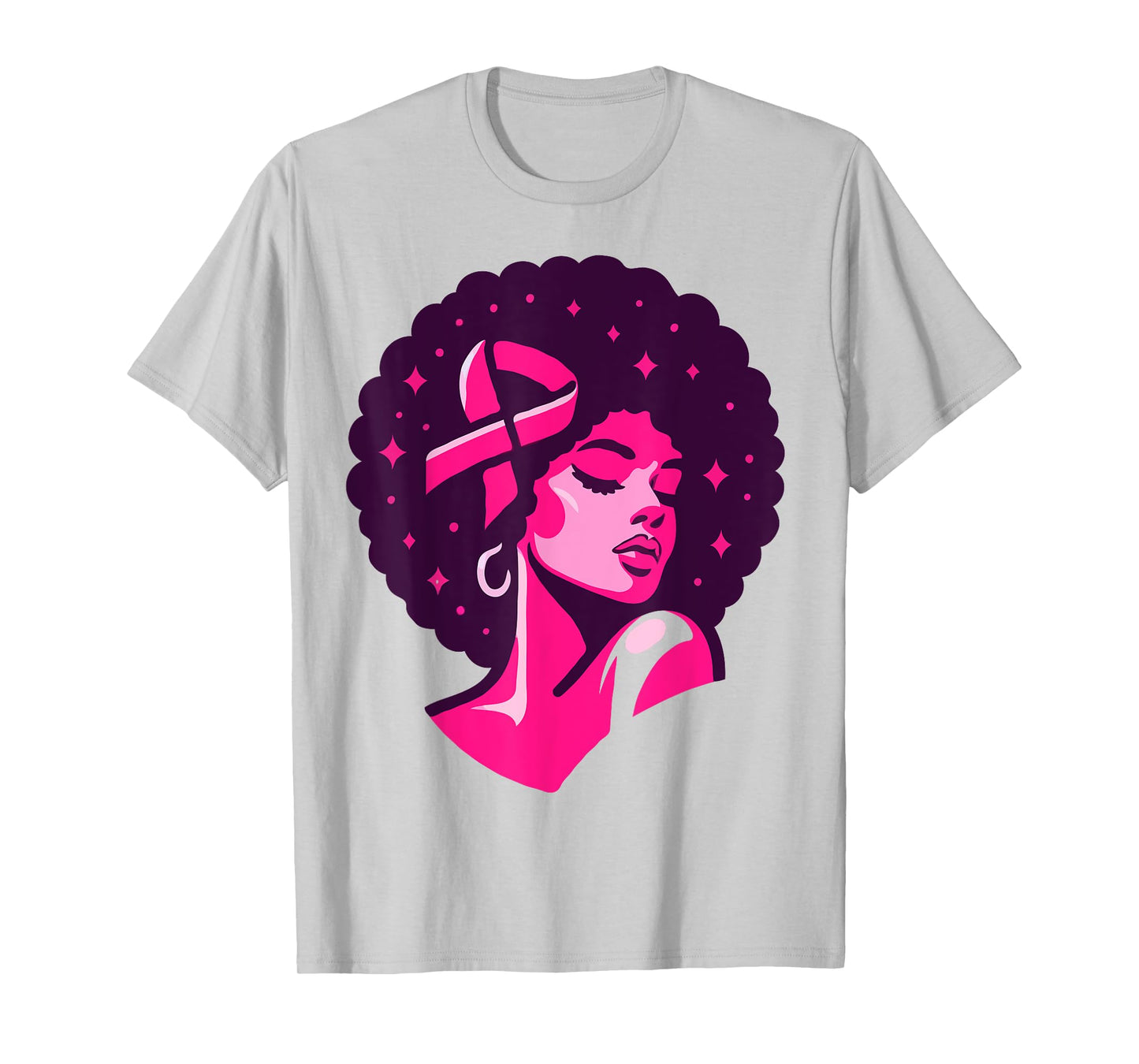 Breast Cancer Black African American Women Support Pink T-Shirt