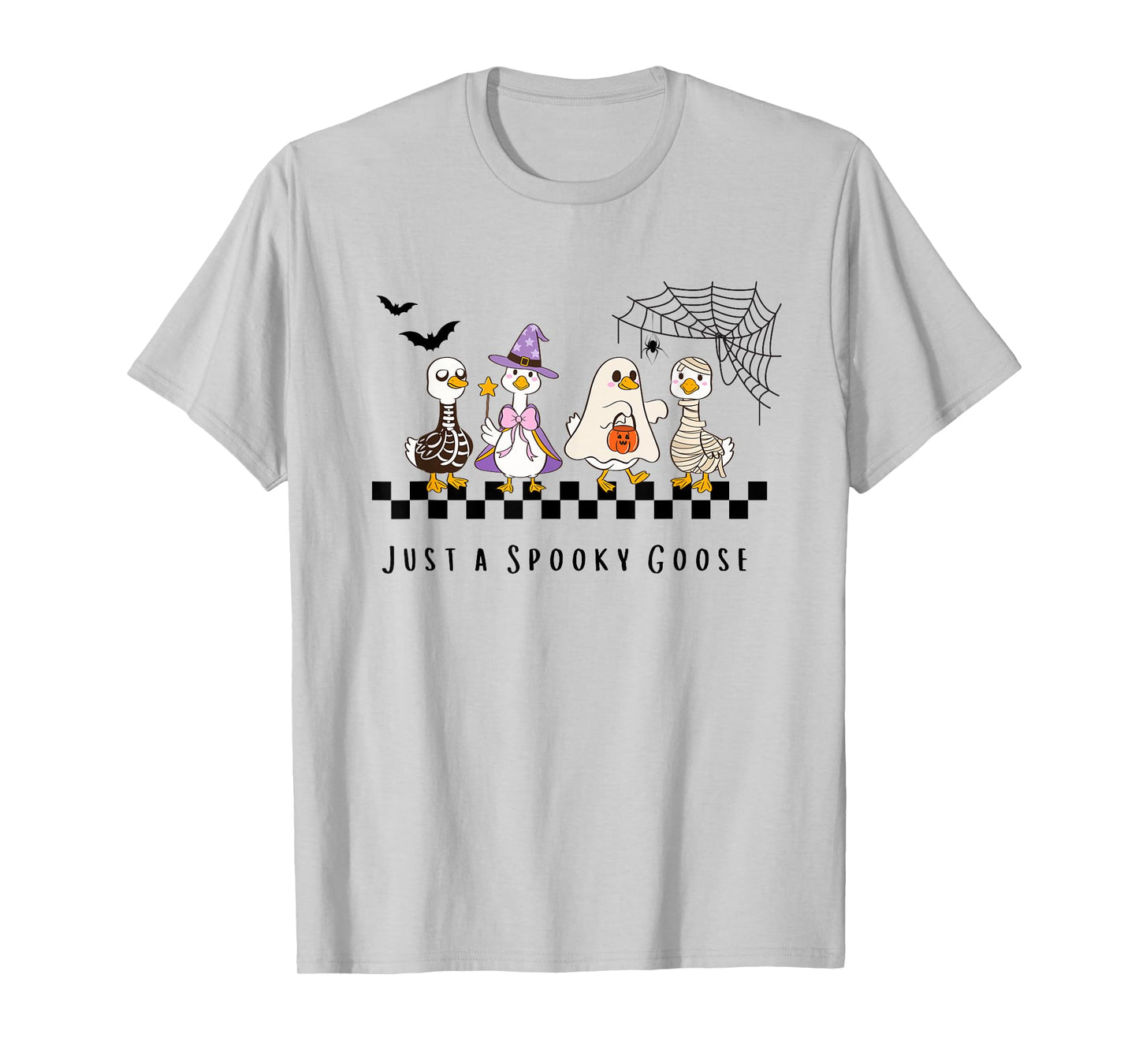 Just A Spooky Goose Silly Funny Halloween Autumn T-Shirt