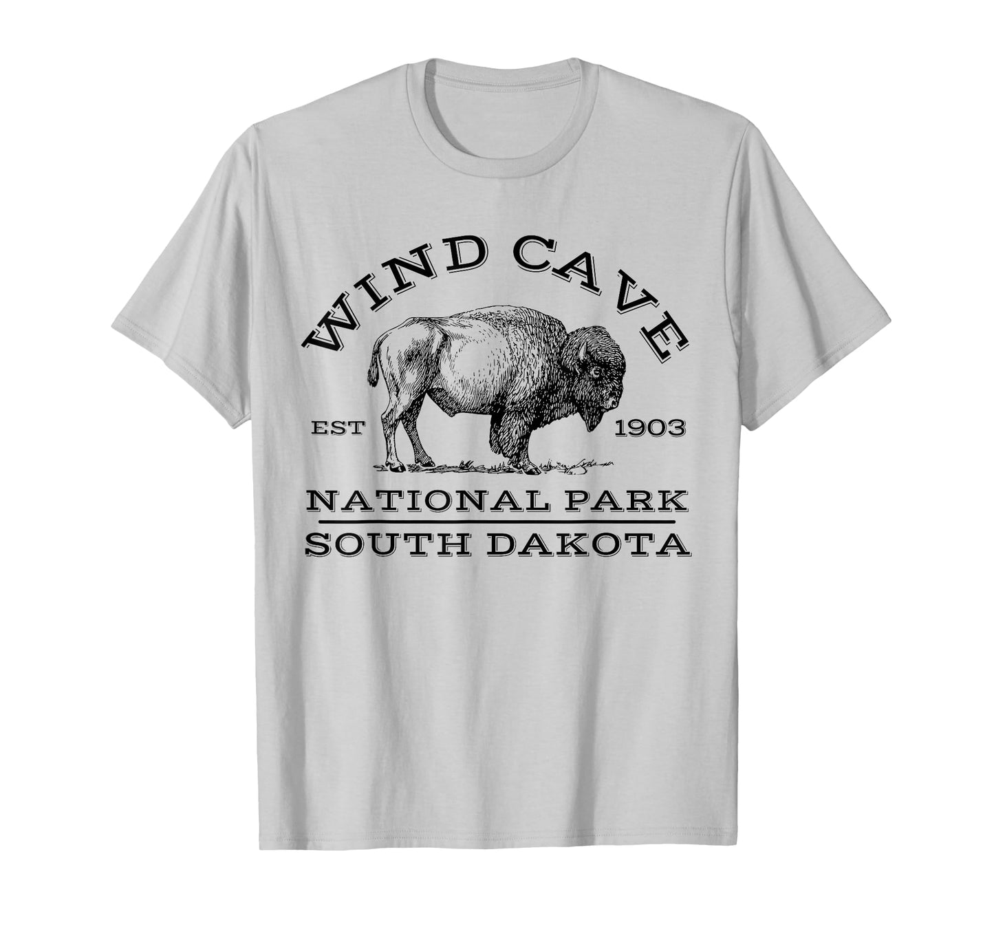 Wind Cave National Park Buffalo South Dakota Hike Outdoors T-Shirt