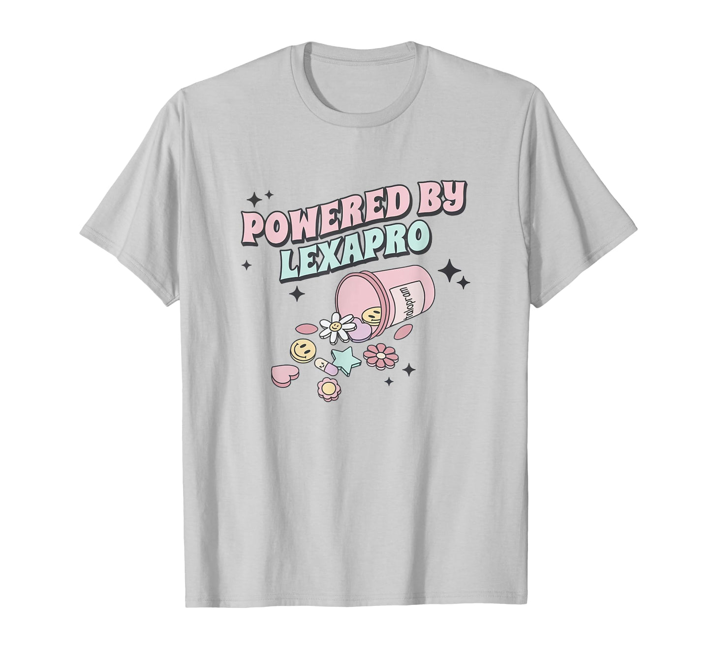 Powered by Lexapro Retro Mental Health Take Your Meds T-Shirt