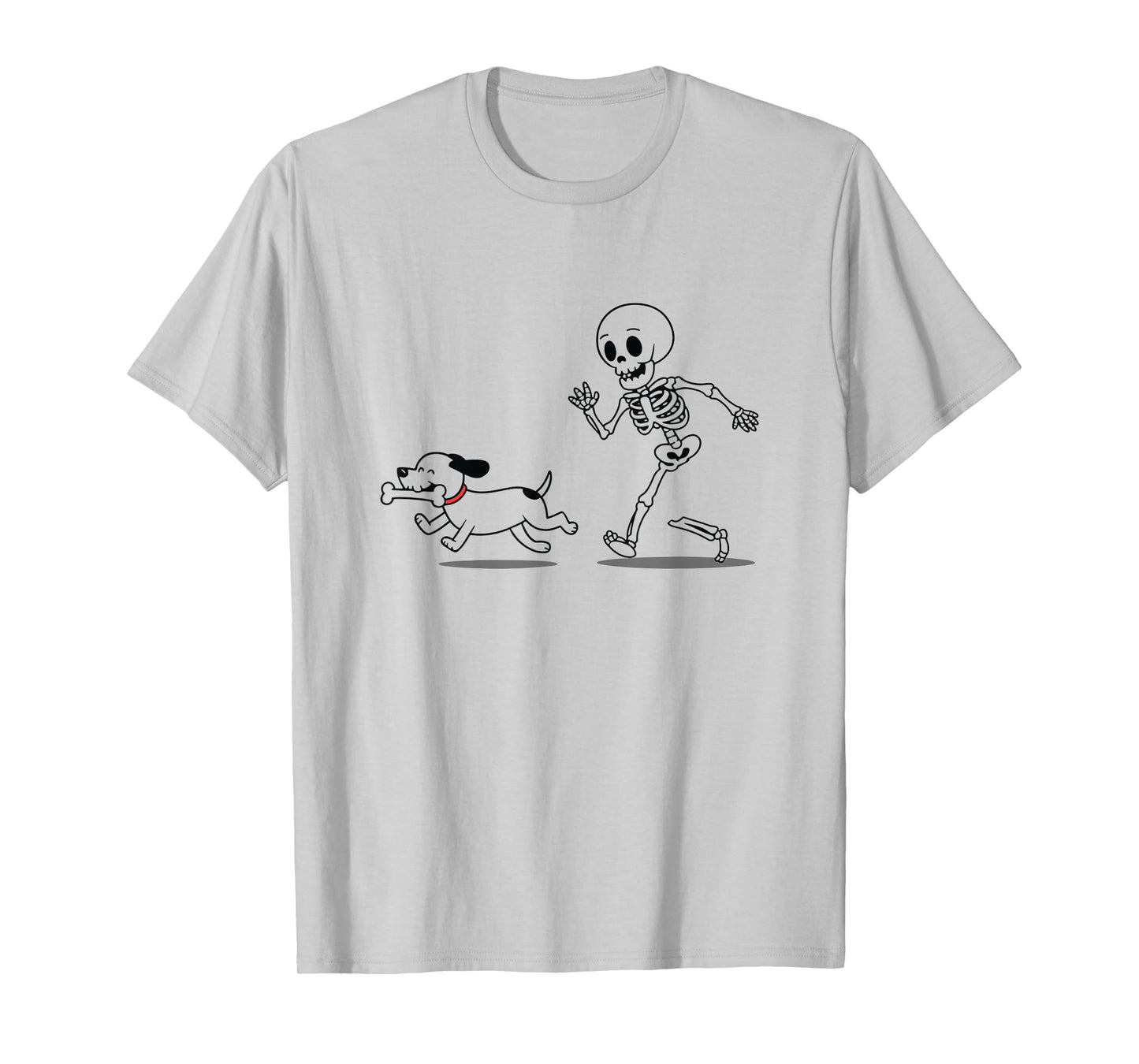 Labradabra Halloween Skeleton Dog Running Scared T-Shirt