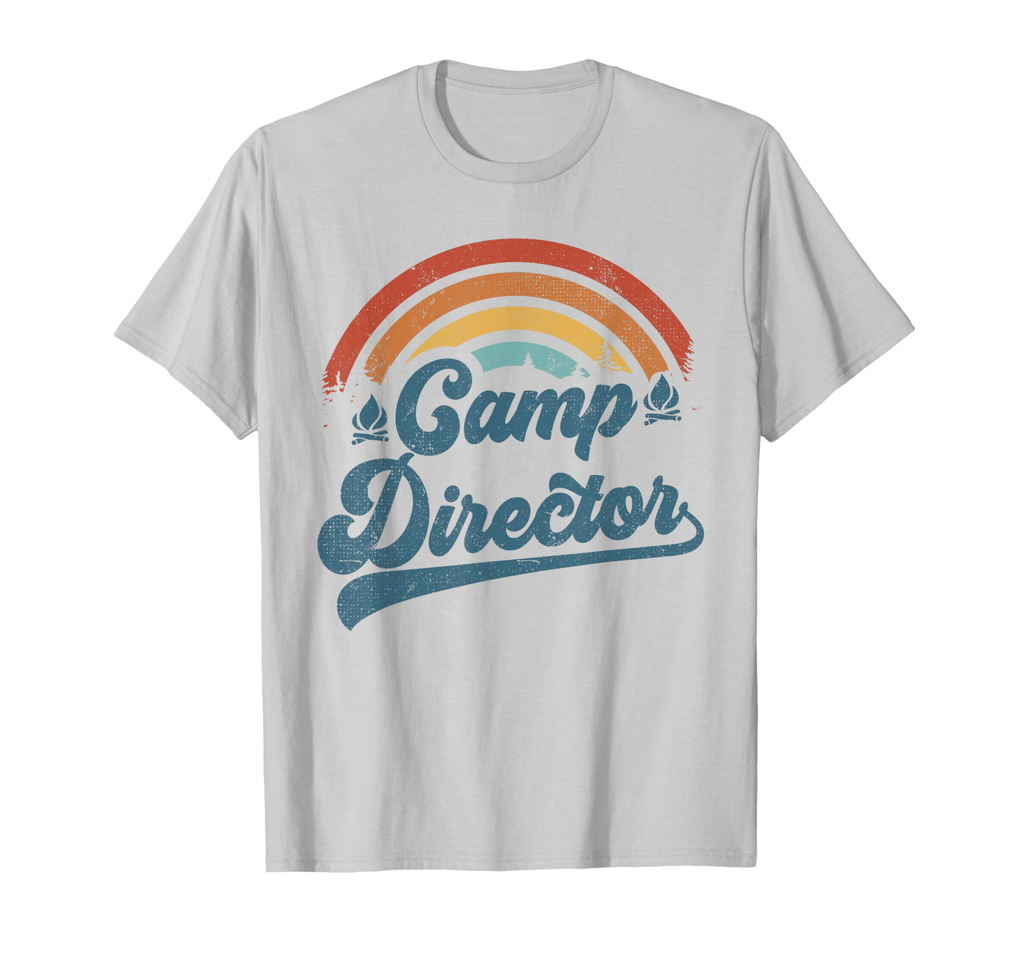 Summer Camp Director Staff Groovy Rainbow Camp Counselor T-Shirt
