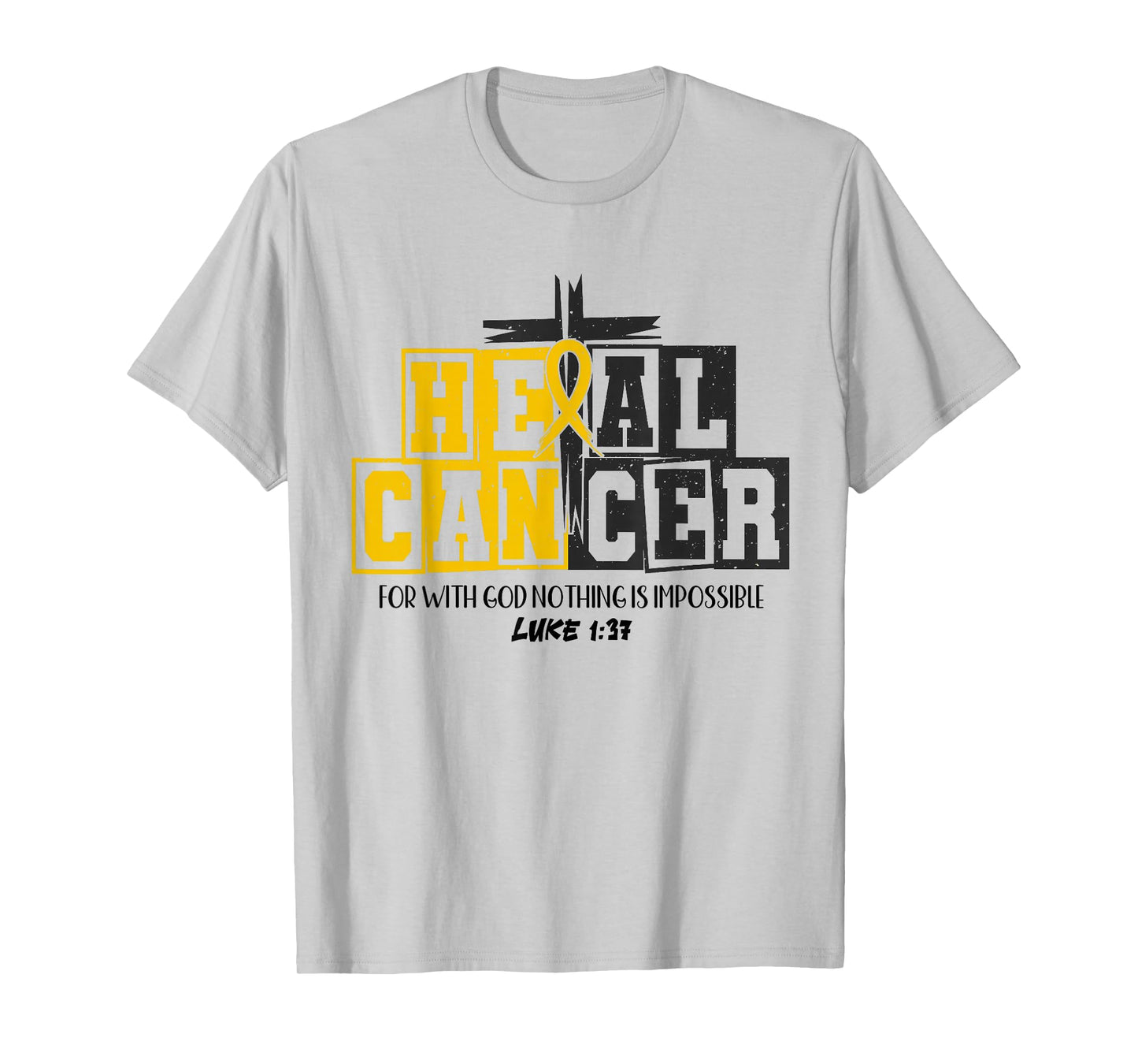 Heal Cancer Childhood Cancer Awareness God Christian Kids T-Shirt