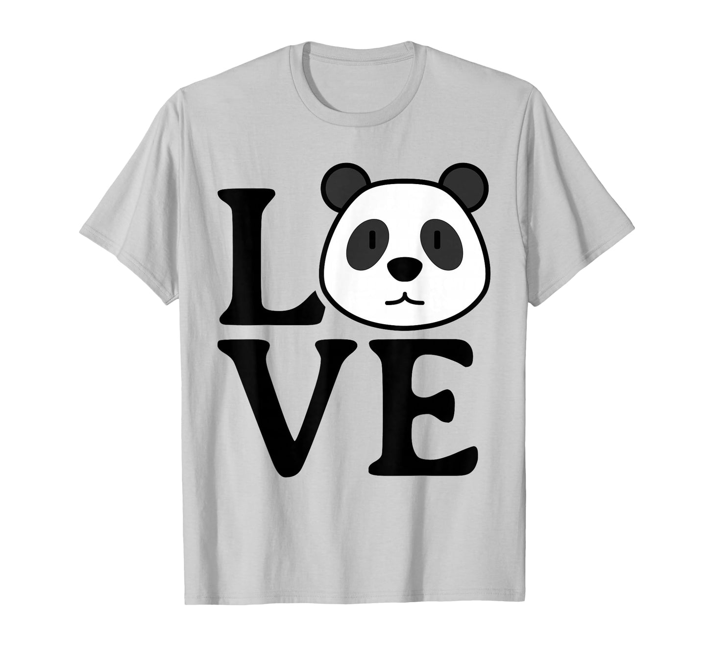 LOVE Panda Cute Funny Kawaii Minimalist Graphic Design T-Shirt