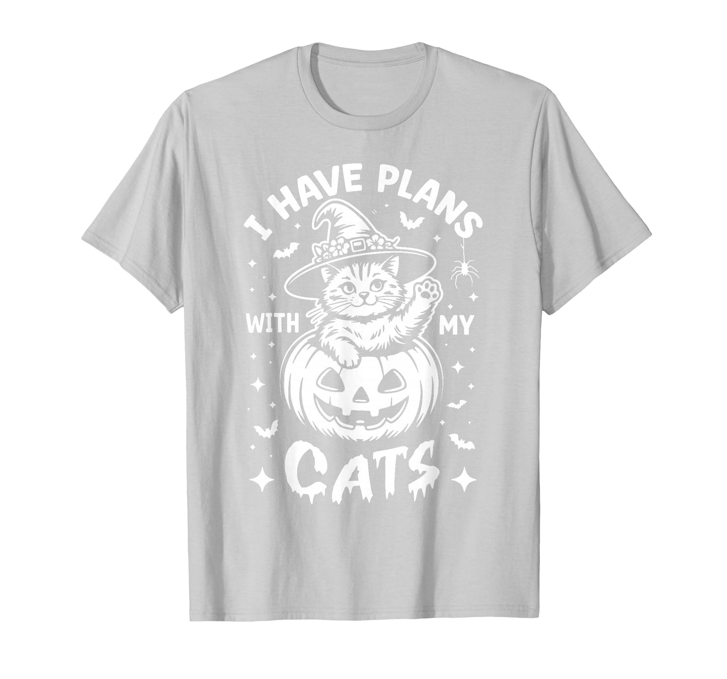 Sorry I Have Plans with My Cats Pet Halloween Cute Cat Witch T-Shirt