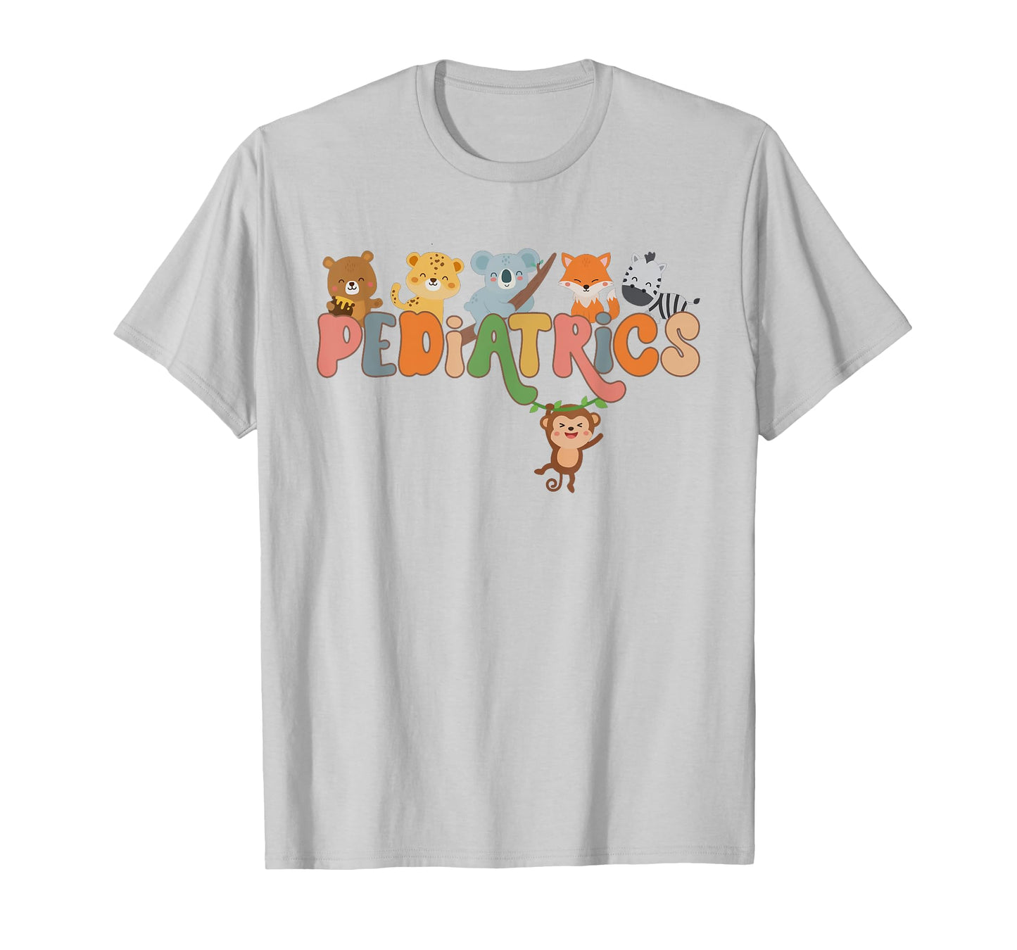 Pediatric Nurse Animals Peds Nurse Crew School Nurse Week T-Shirt