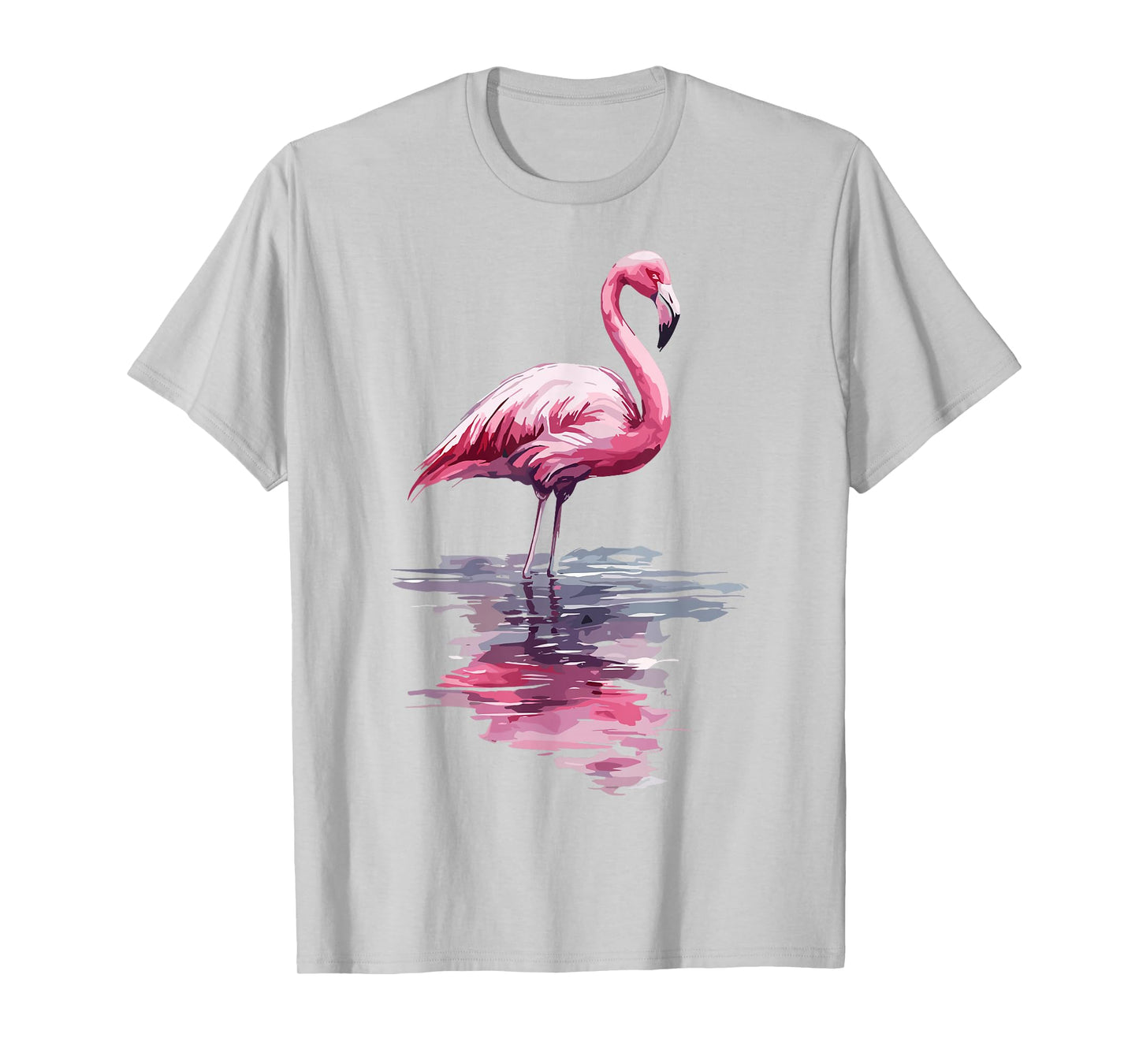 Pink Flamingo Bird Watercolor Cute Flamingo T-Shirt