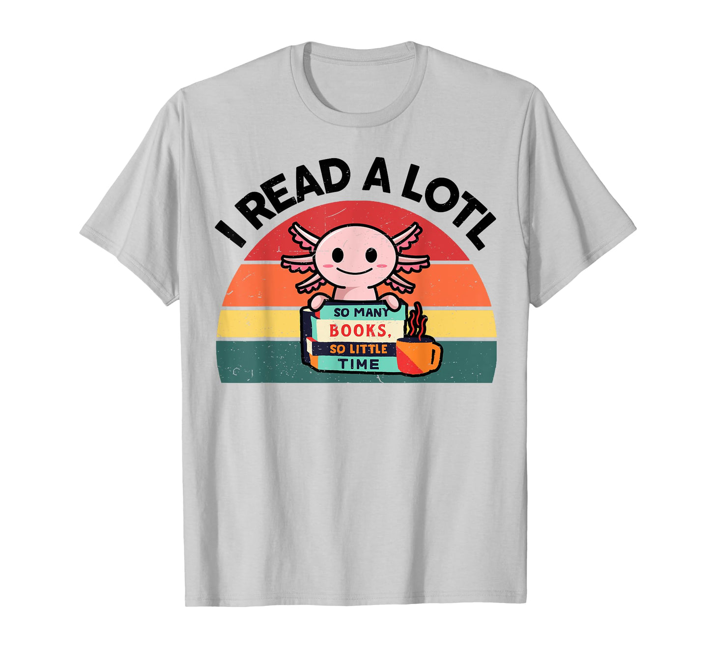 Axolotl-Shirt Reading Book Readsolotl Kids Boys Girls Cute T-Shirt