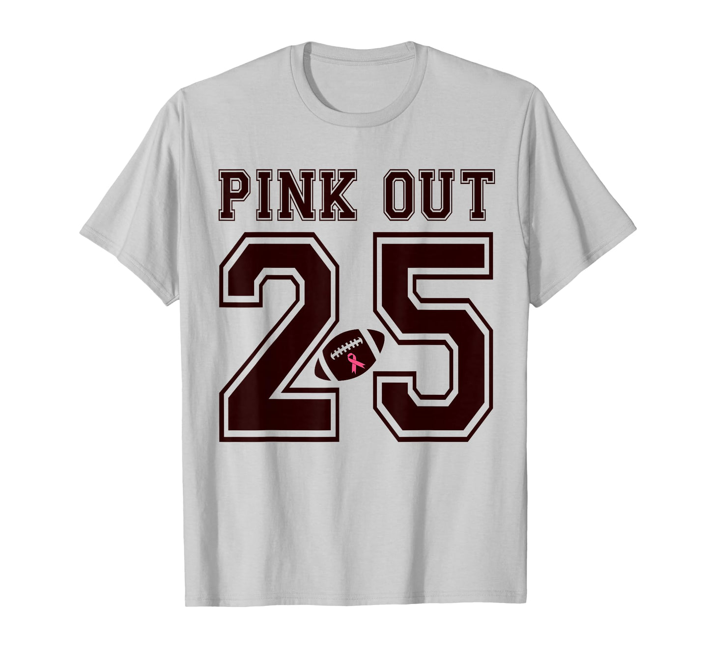 Pink Out 2025 Football Team Breast Cancer Awareness Month T-Shirt