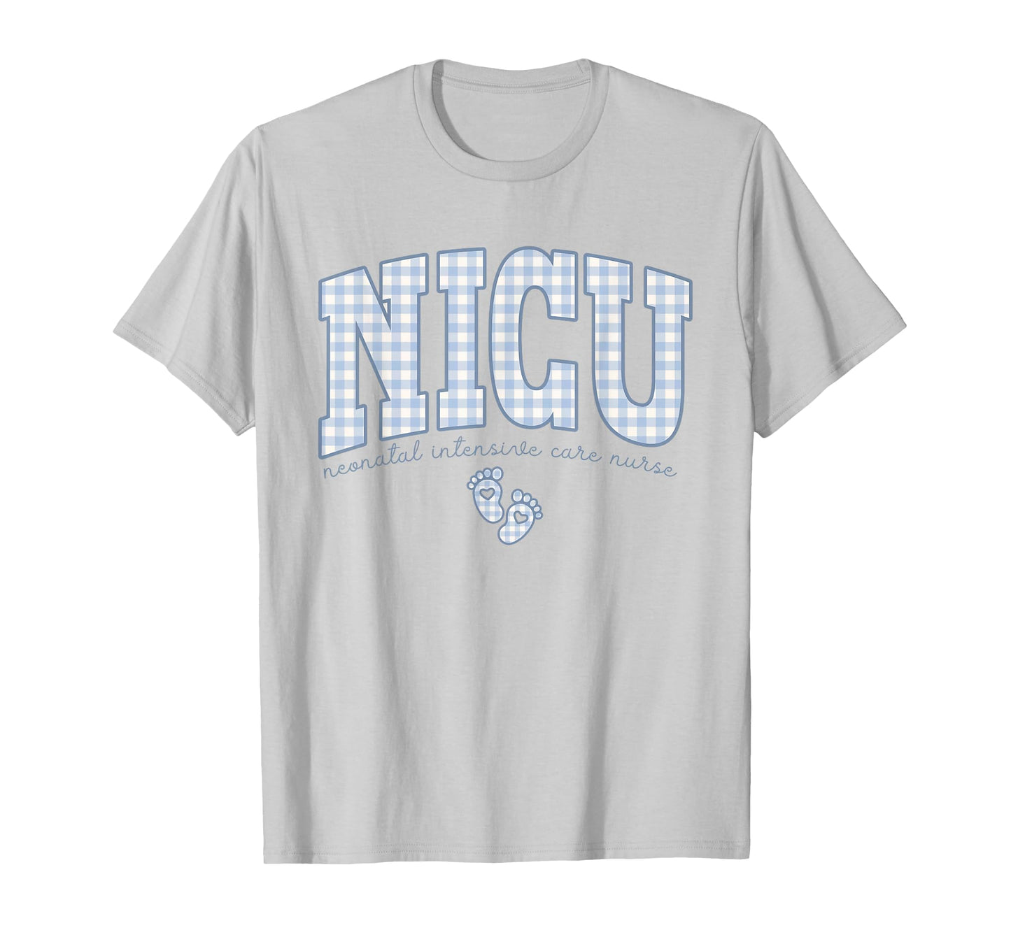 Women NICU Neonatal Intensive Care Nurse NICU Nurse Gingham T-Shirt