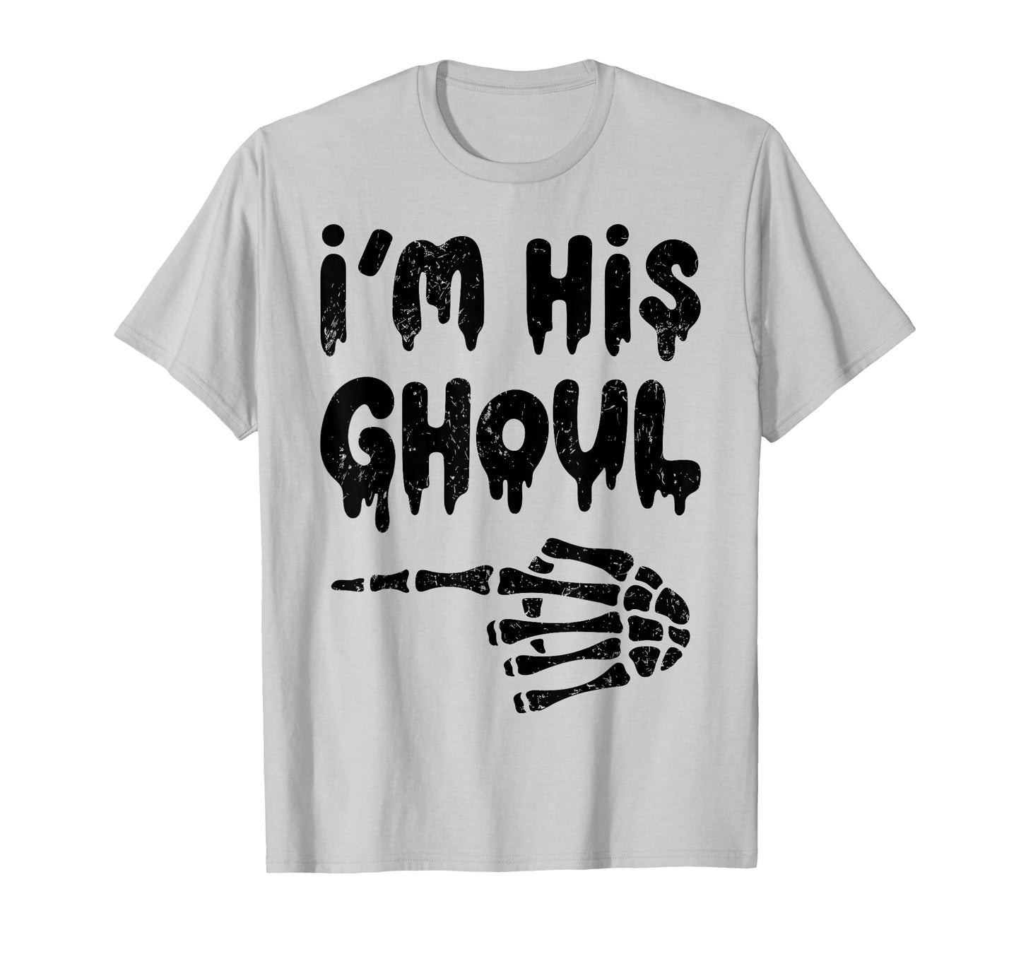 I’m Her Boo I’m His Ghoul Halloween Couple Matching Skeleton T-Shirt