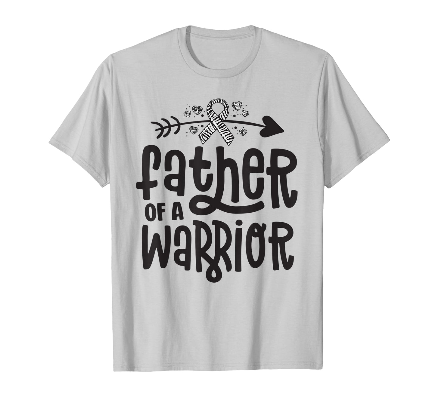 Father Of A Rare Disease Warrior Awareness Zebra Ribbon EDS T-Shirt