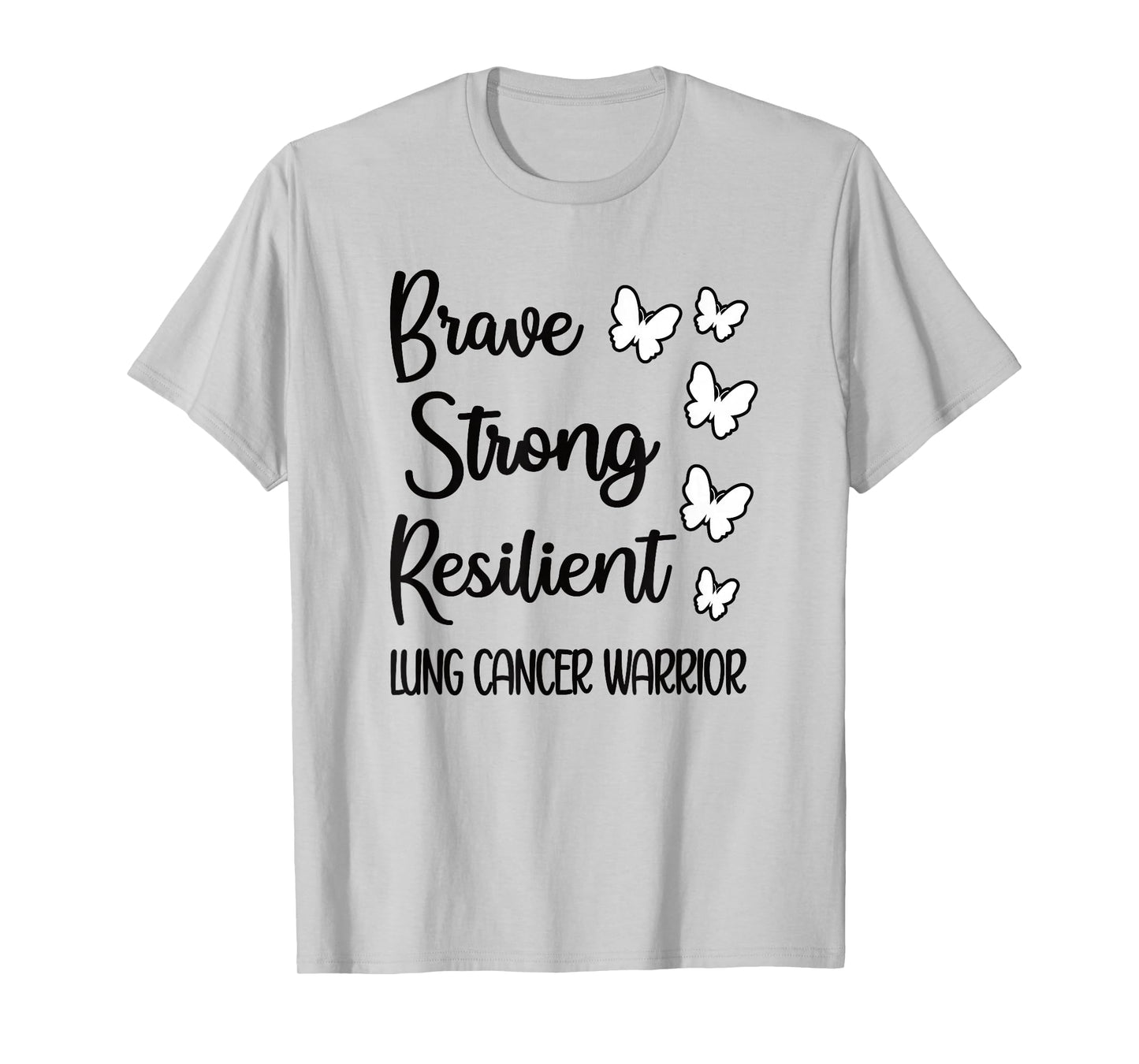 Lung Cancer Warrior White Ribbon Lung Cancer Fighter T-Shirt