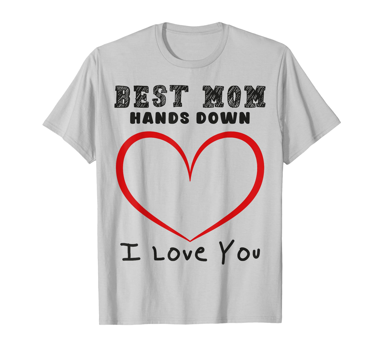 Best Mom Hands Down Handprint T-Shirt