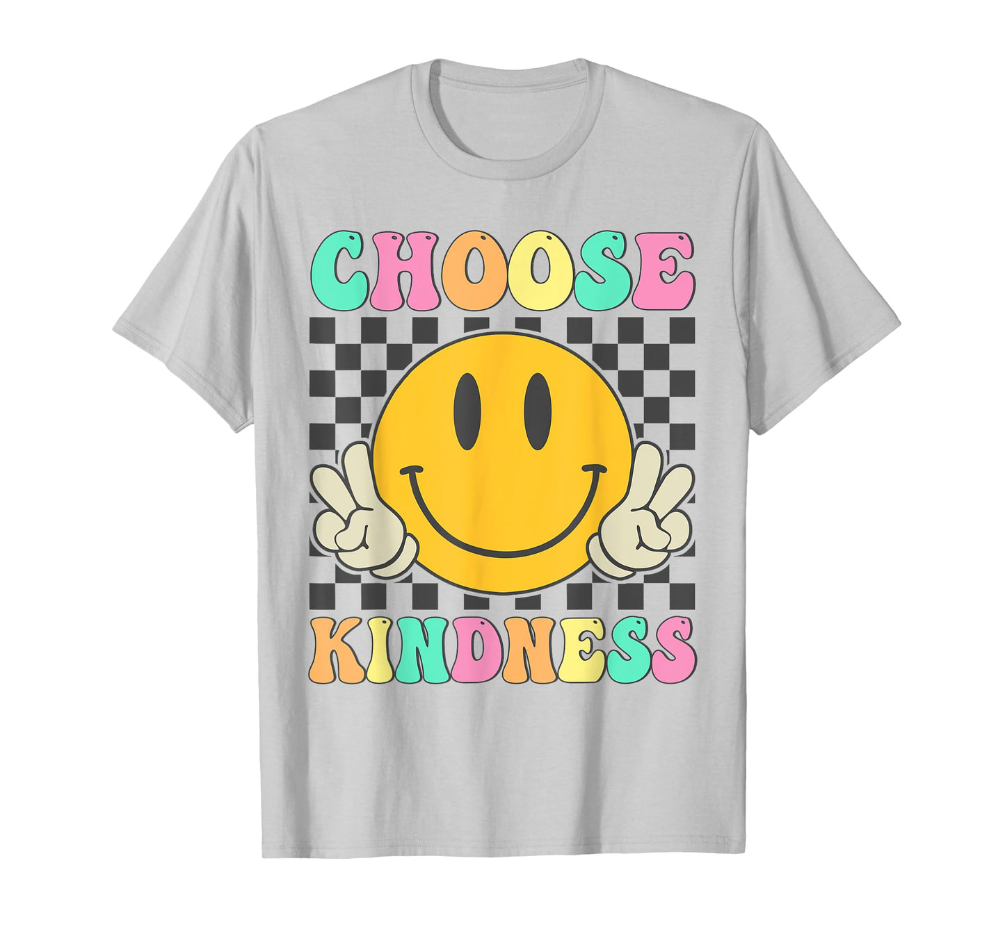 Kids Choose Kindness Retro Groovy Be Kind Inspirational T-Shirt