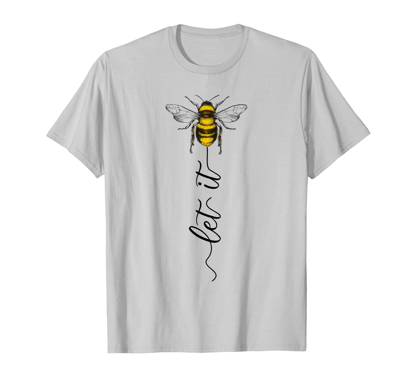 Let It Bee Bienen Wespen Blume Zeichnung Organiqed Cute Bee Beekeeper Line Art Lady T-Shirt