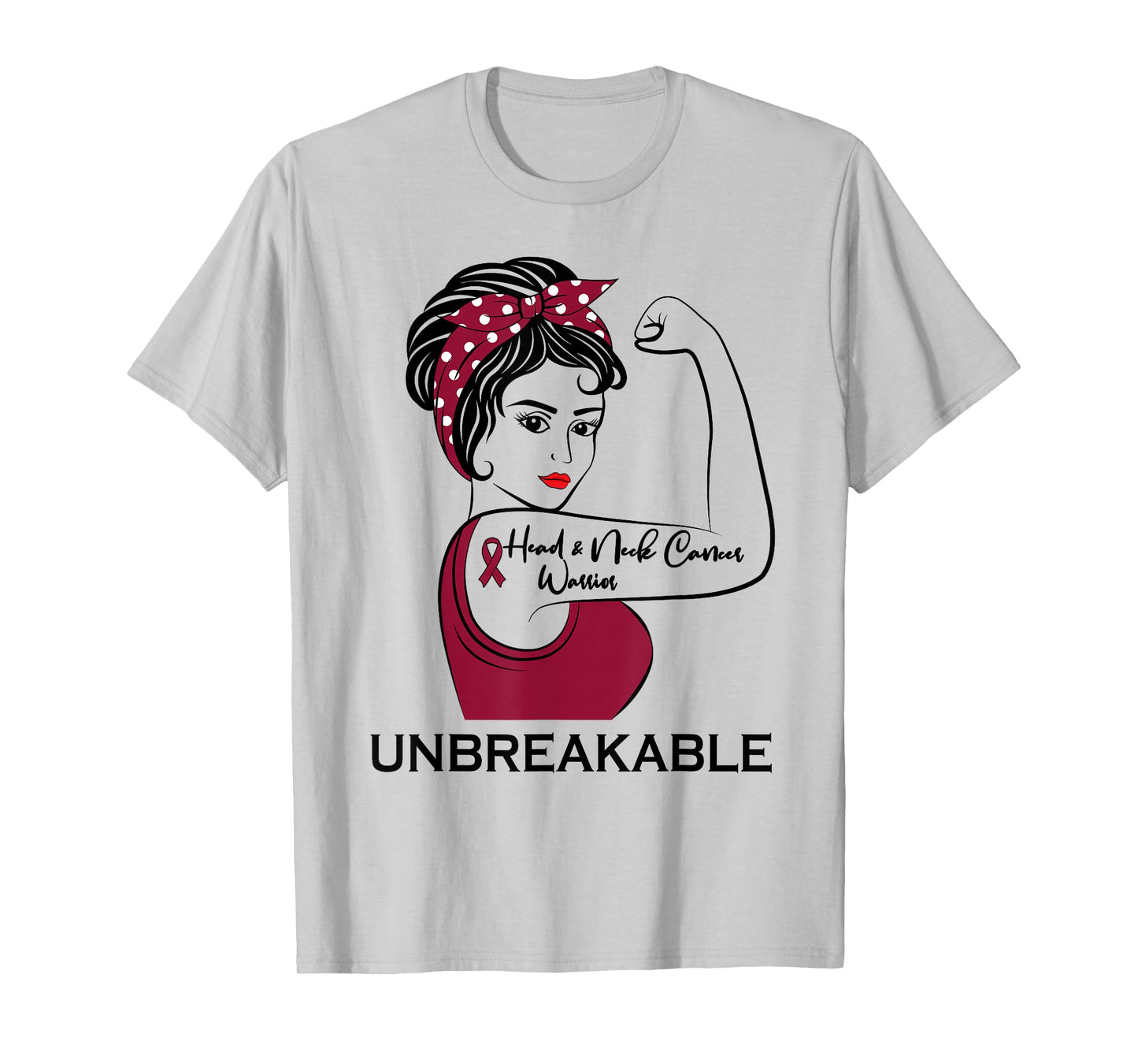 Head and Neck Cancer Warrior Unbreakable Awareness T-Shirt