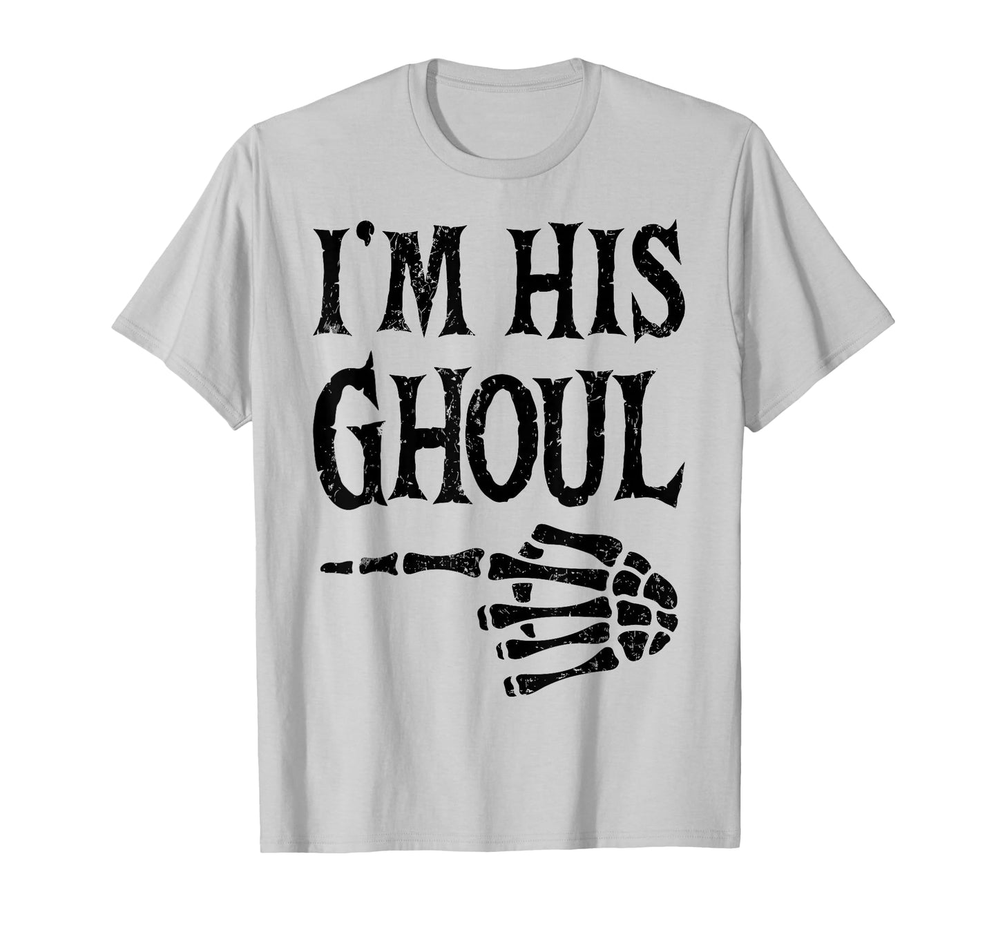 I’m Her Boo I’m His Ghoul Halloween Couple Matching Skeleton T-Shirt