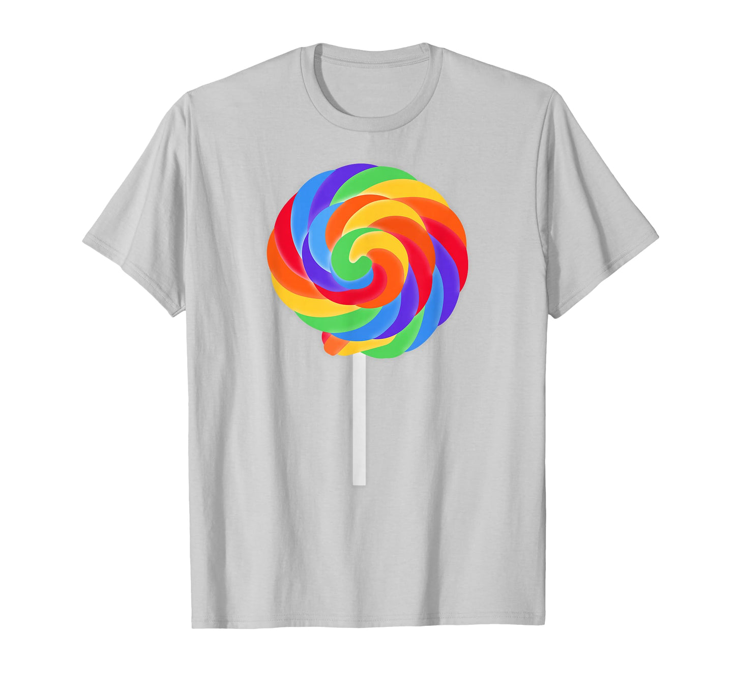 Lollipop Rainbow Sucker Candy Lazy Halloween Girls Kids T-Shirt