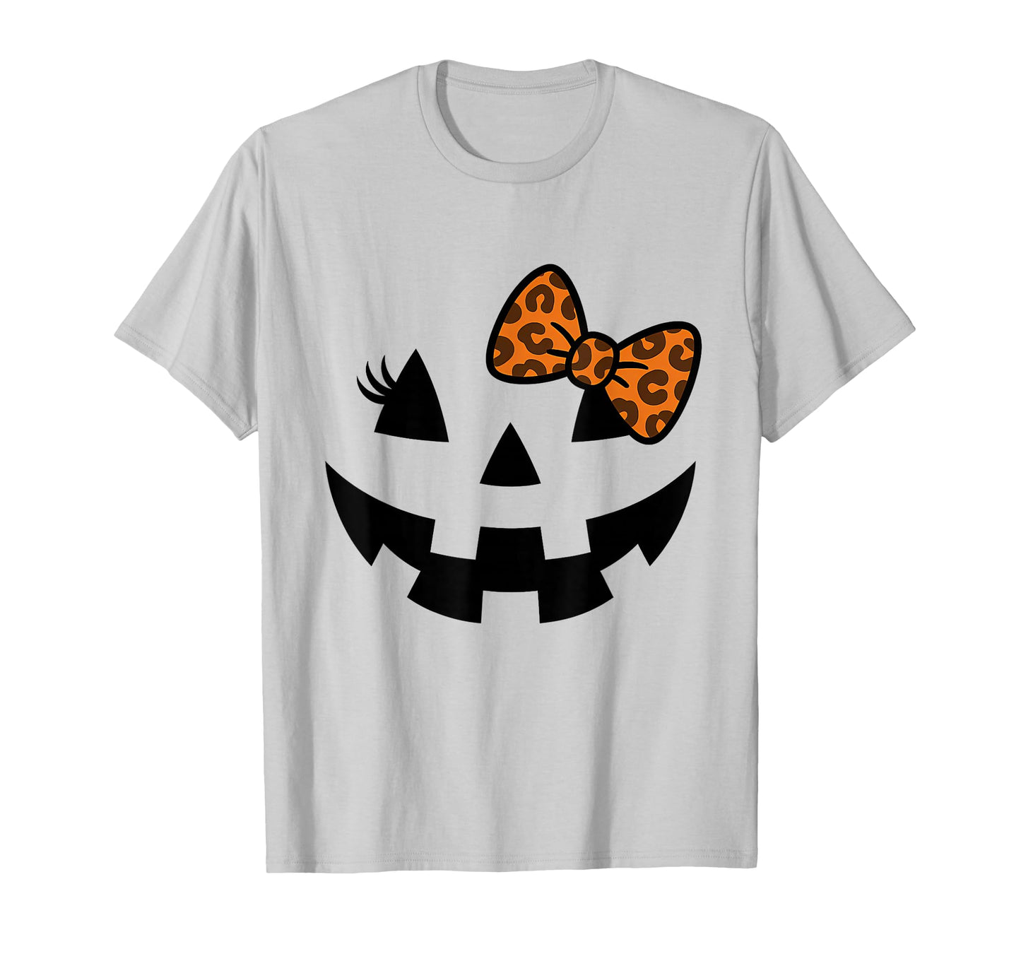 Jack O Lantern Pumpkin Face Coquette Bow Halloween Costume T-Shirt
