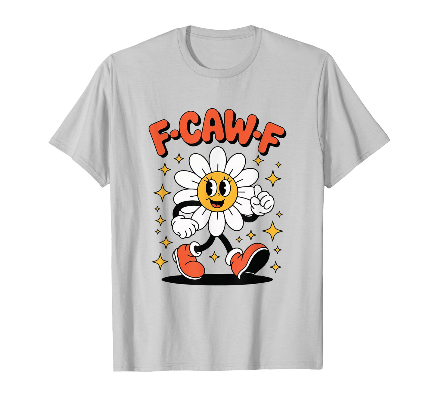 F-Caw-F Cute Happy Daisy Flower with Sparkles T-Shirt