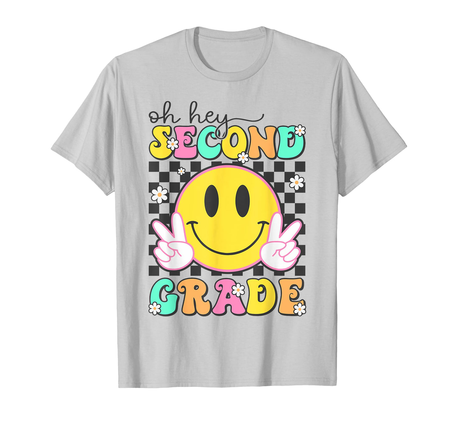 Oh Hey Second Grade Shirt Back To School Groovy 2nd Grade T-Shirt