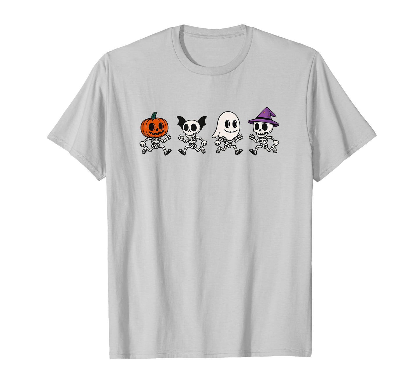 Halloween Skeletons Pumpkin Ghost Witch Bat Costume T-Shirt