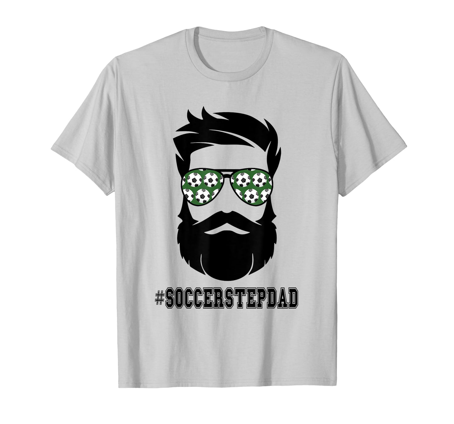 Soccer Stepdad With Beard Step Dad Step Father Stepfather T-Shirt