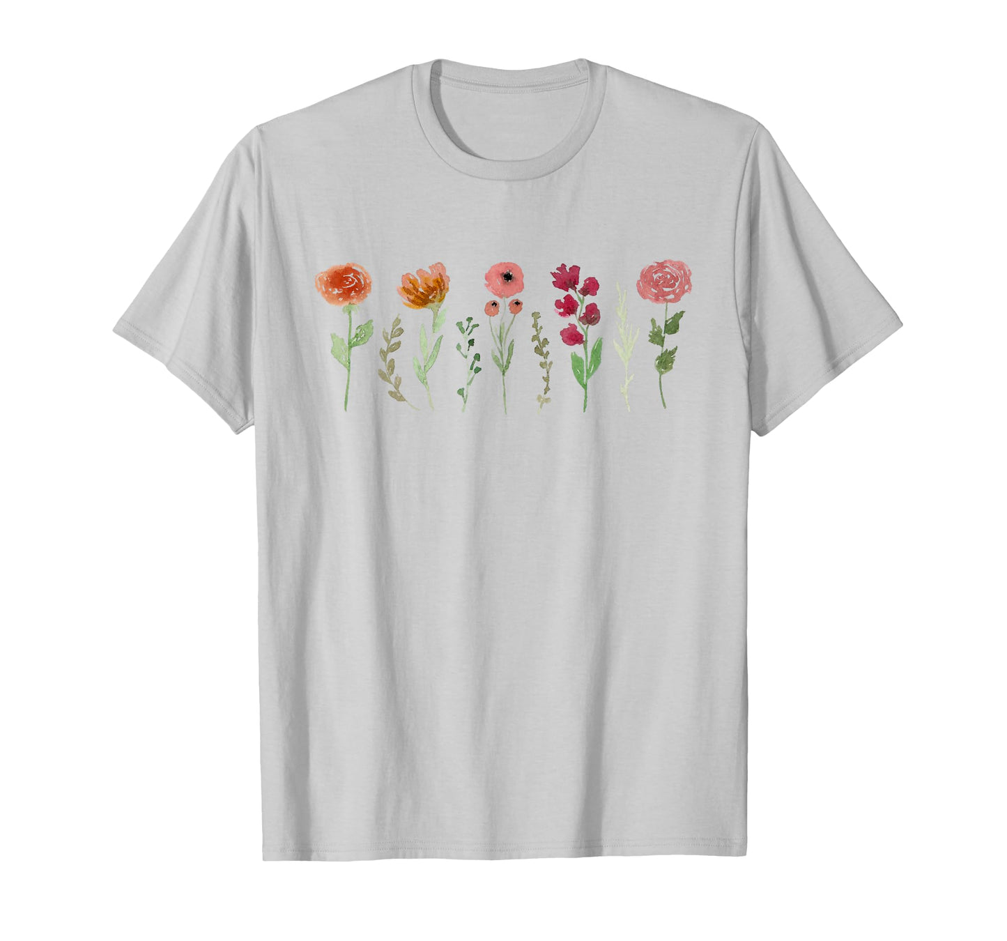 Women's Vintage Flower Casual Boho WildFlower Graphic T-Shirt