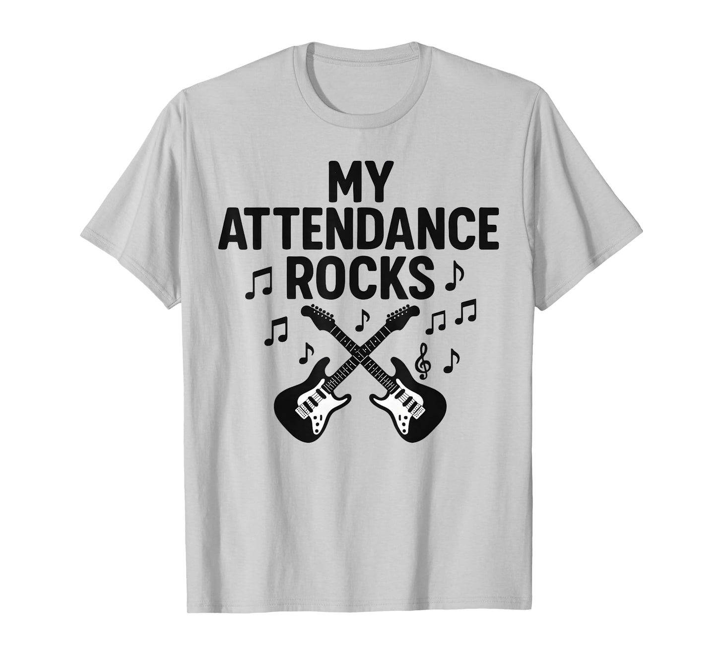 Perfect Attendance Kids My Attendance Rocks Guitar Award Boy T-Shirt
