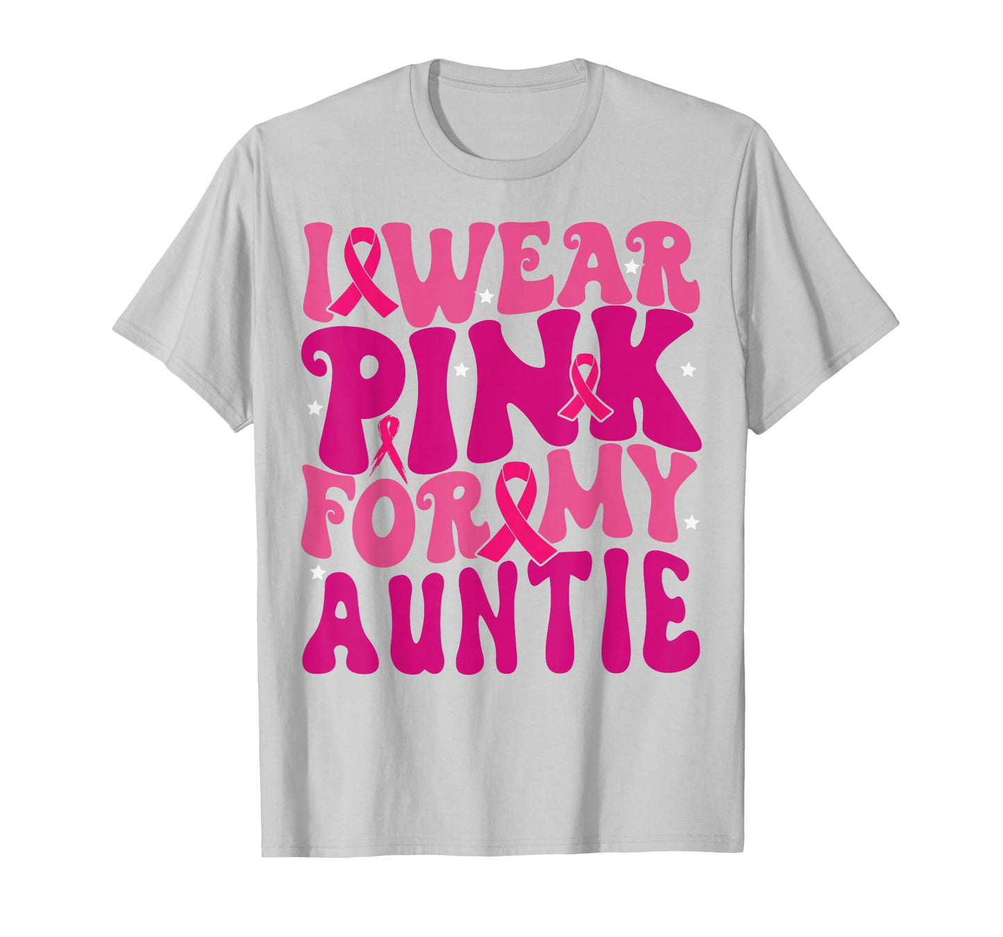 I Wear Pink for My Auntie Breast Cancer Awareness Kids T-Shirt