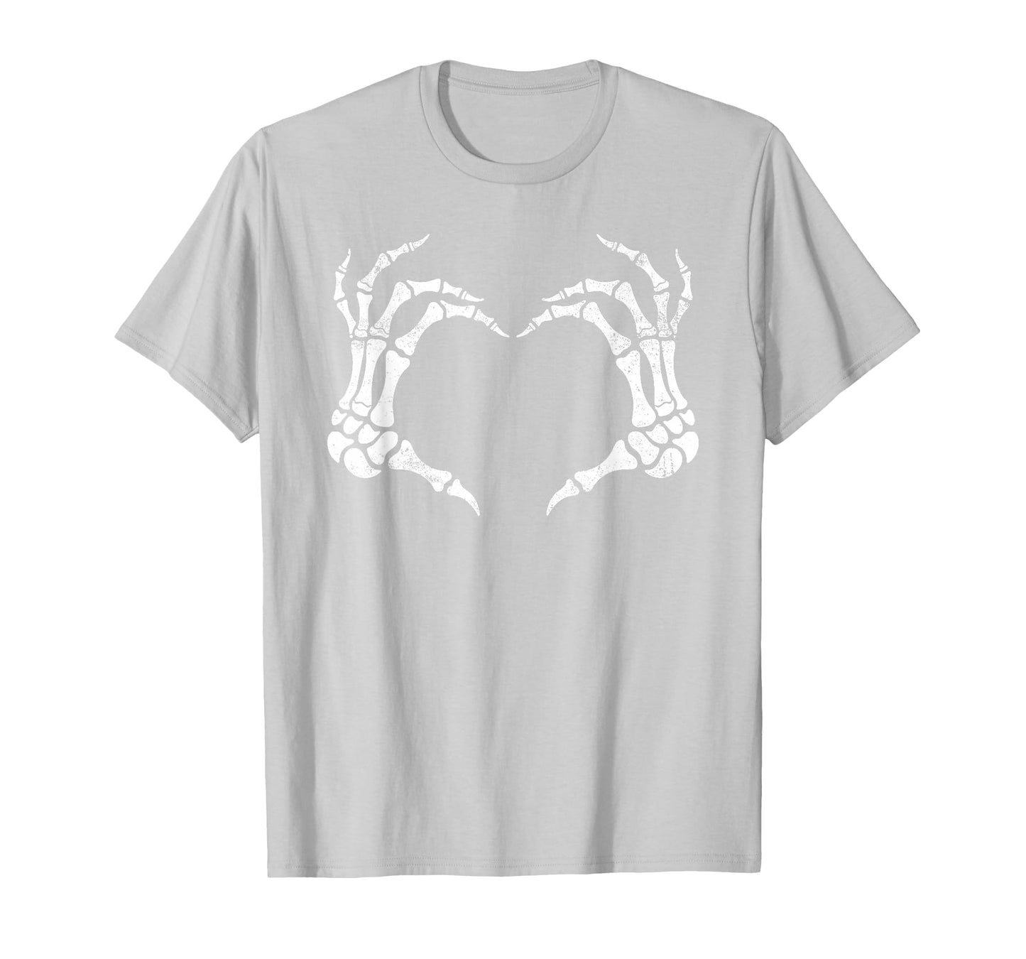 Skeleton Hand Heart Funny Heart Sign Halloween Girls Women T-Shirt