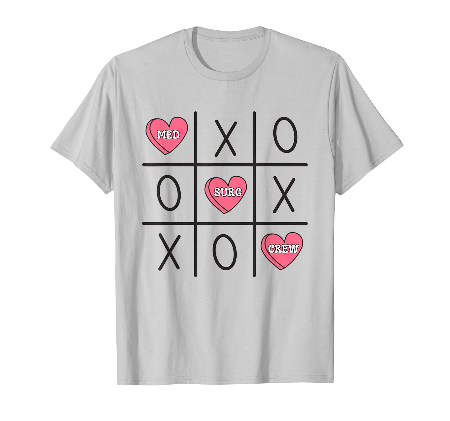 Women Med Surg Nurse Valentine's Day Medical Surgical Staff T-Shirt
