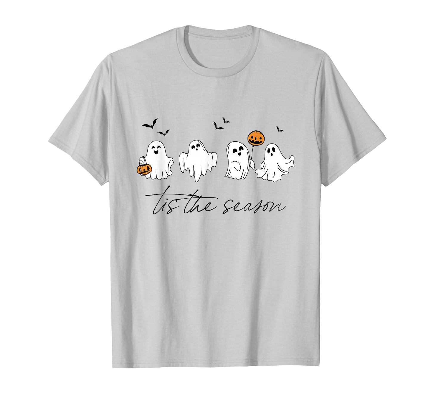 Retro Ghosts Tis The Season Halloween Pumpkin Trick Or Treat T-Shirt