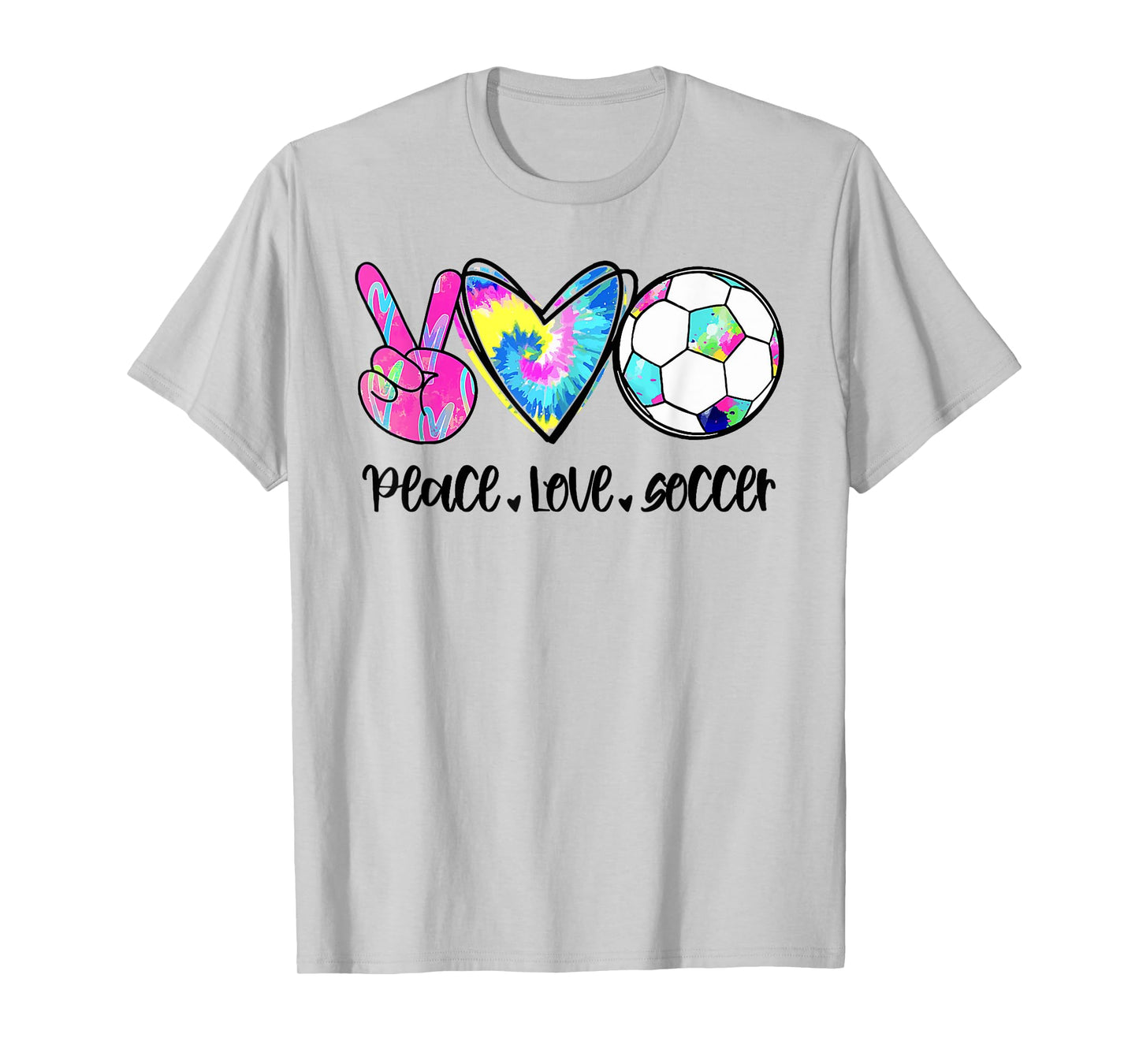 Peace Love Soccer Tie Dye Cute Soccer Lovers T-Shirt