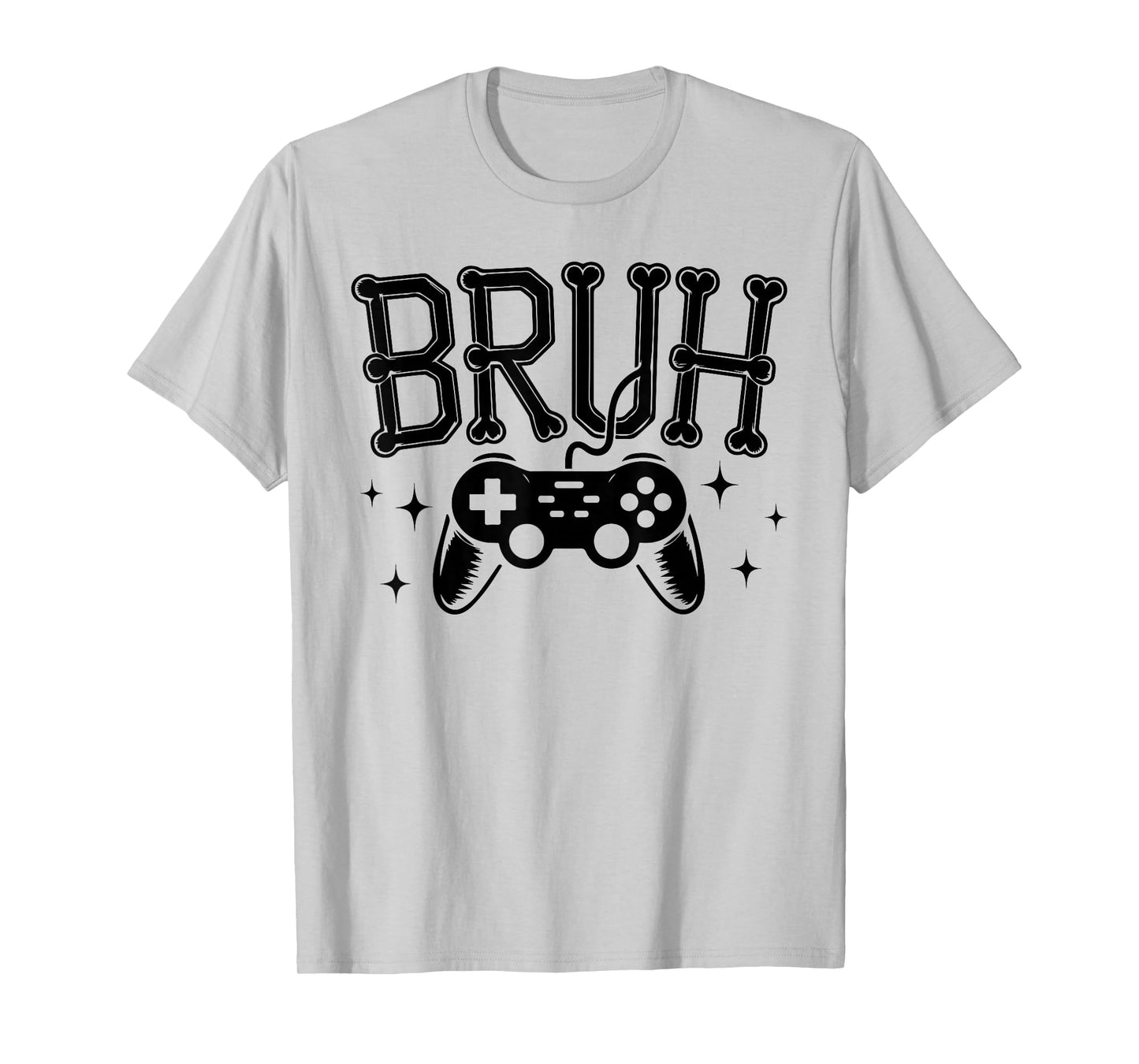 Halloween Skeleton Gamer Bruh Funny Video Gaming Boys Kids T-Shirt
