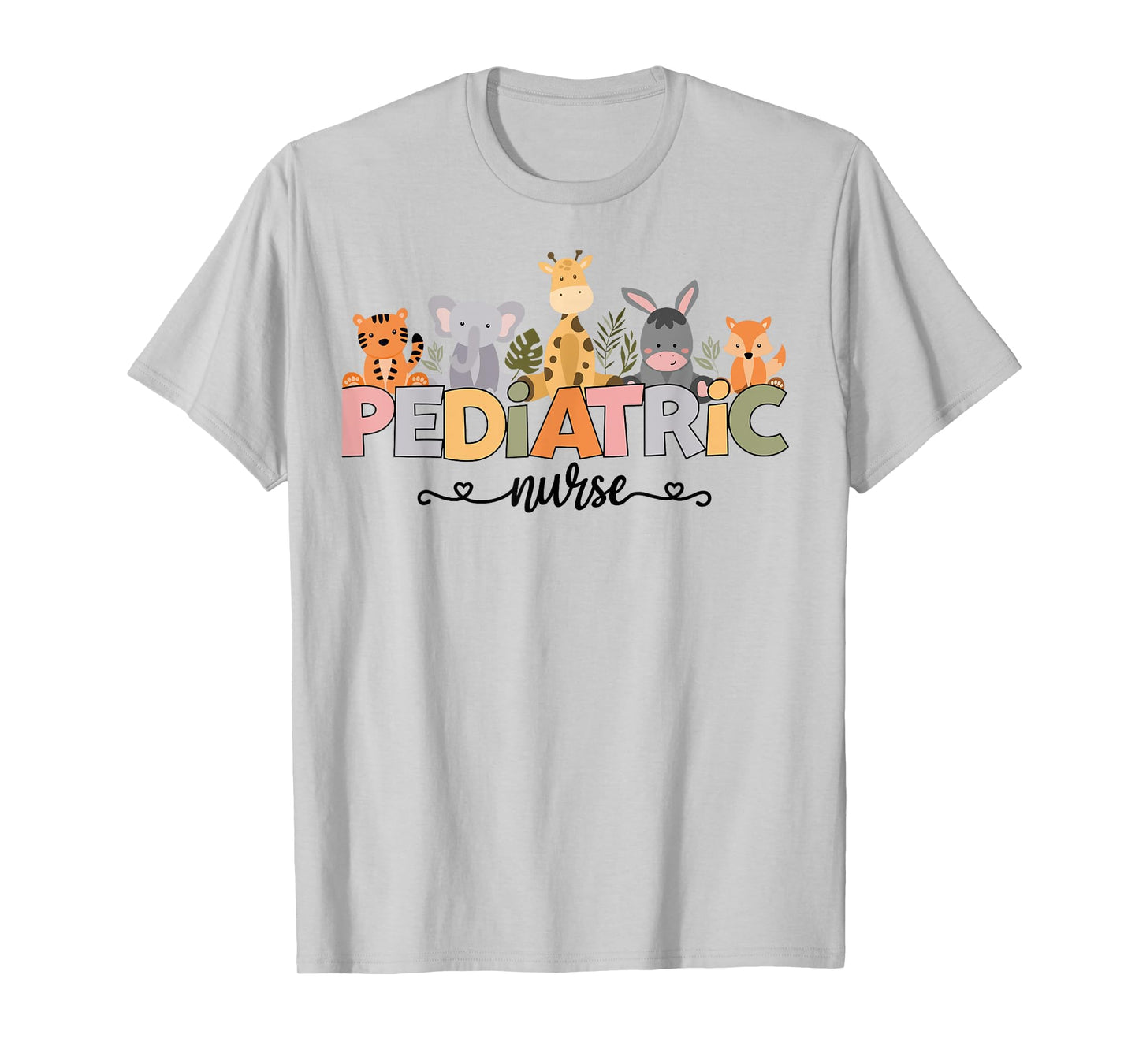 Pediatric Nurse Animal Safari Zoo Peds Nurse Nursing Family T-Shirt