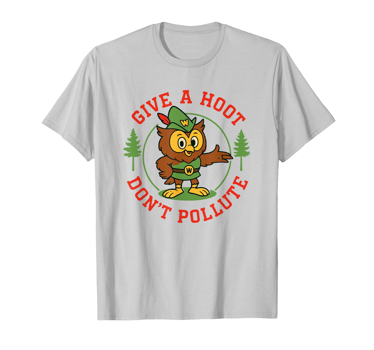 Give A Hoot Retro Owl Nature Conservation T-Shirt