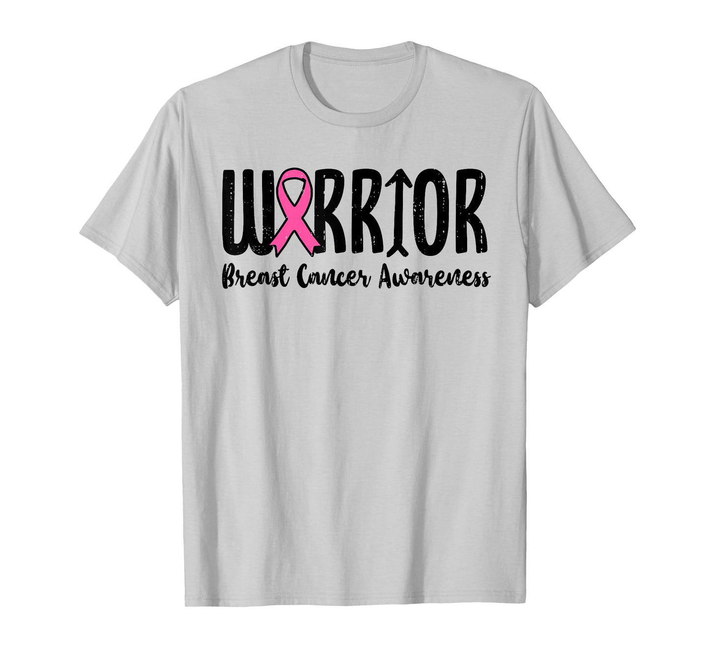 Breast Cancer Awareness Warrior Pink Ribbon Women Girl Kids T-Shirt