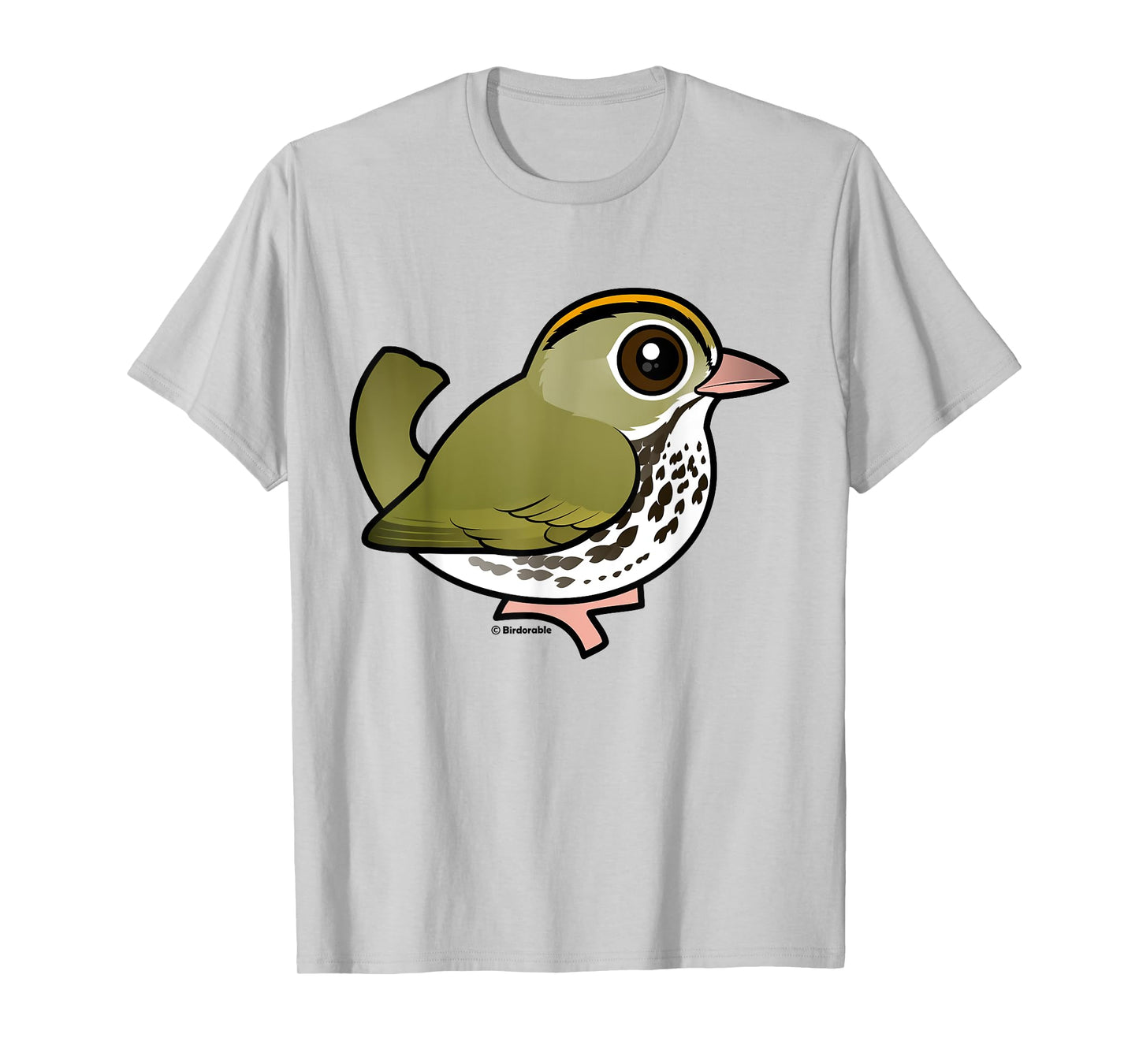 Cute Cartoon Ovenbird Warbler Birdorable Bird Illustration T-Shirt