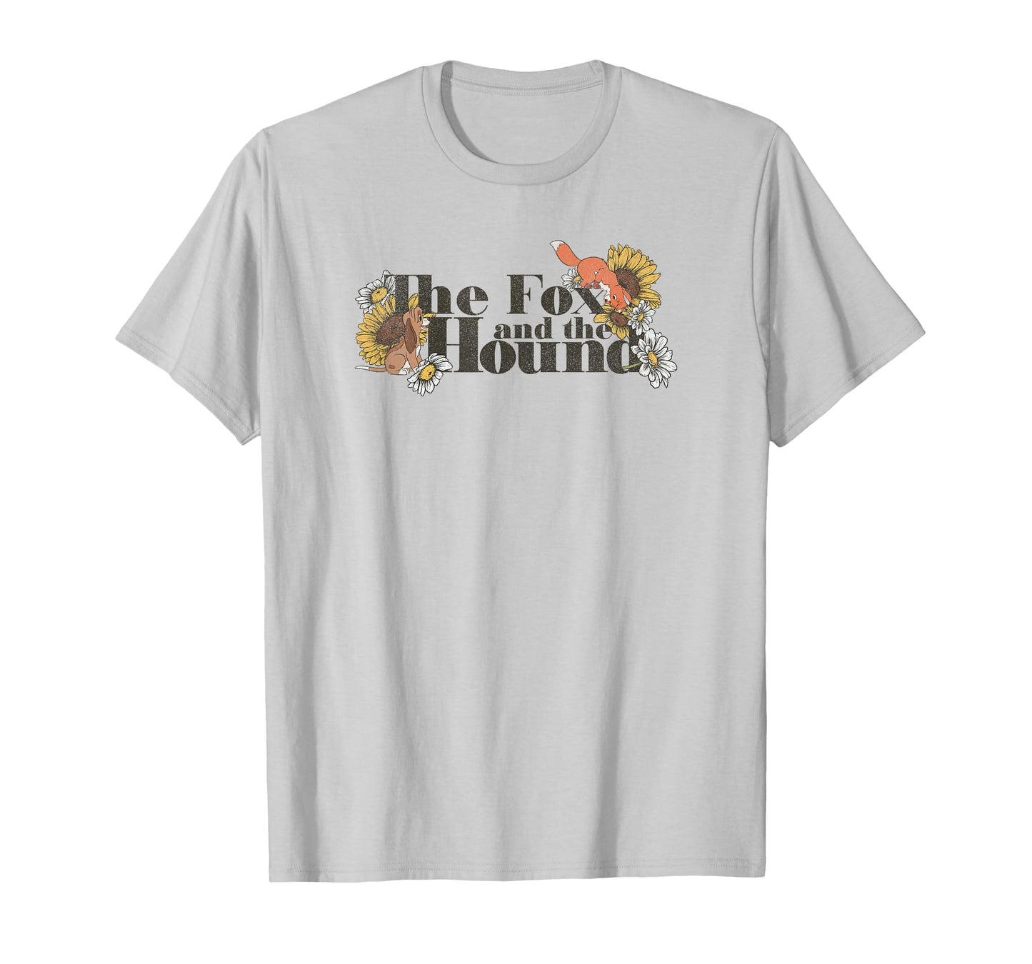 Disney The Fox and the Hound Friendship Floral Title Logo T-Shirt