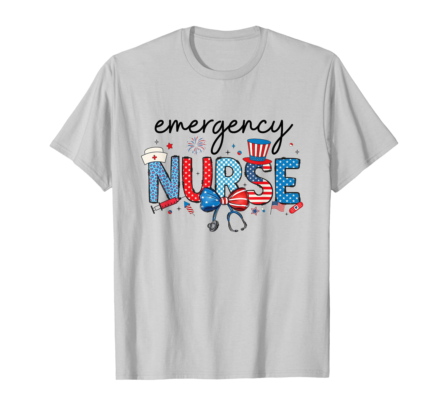 Emergency Department 4th of July USA Emergency Room Nurse T-Shirt