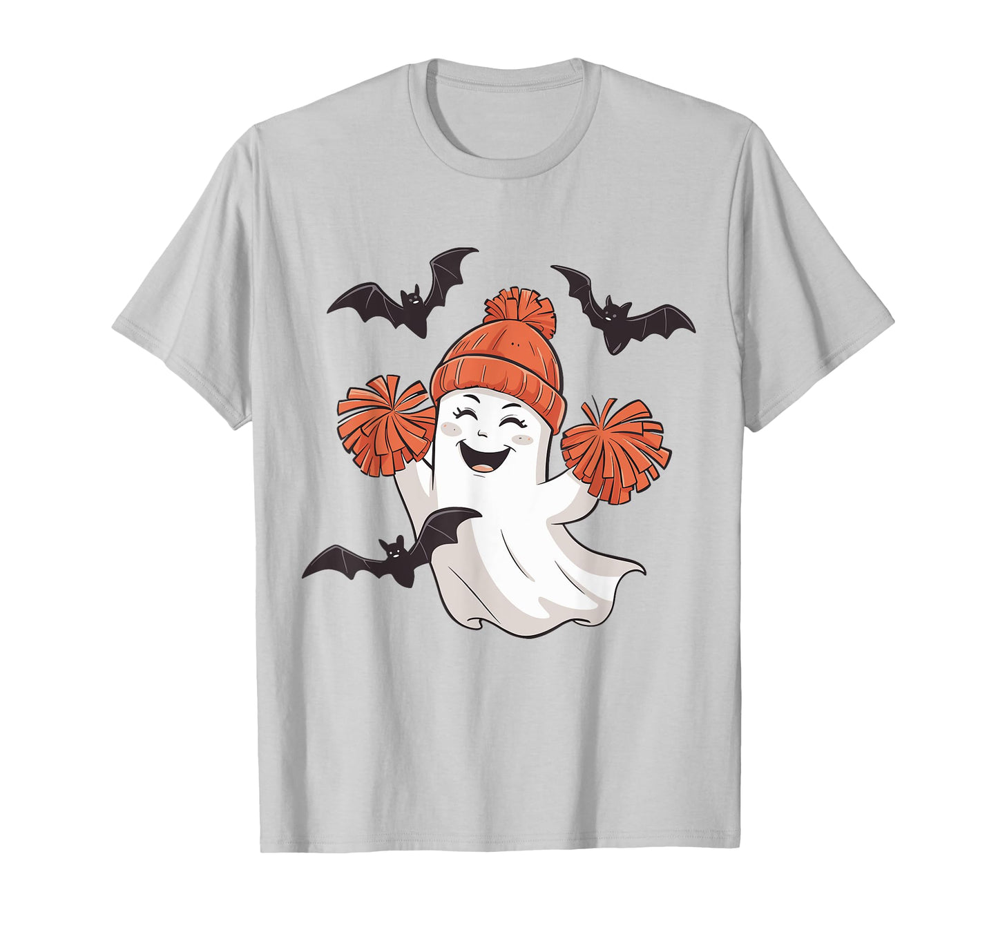 Funny Cheer Ghost Cheerleading Spooky Cheerleader Halloween T-Shirt