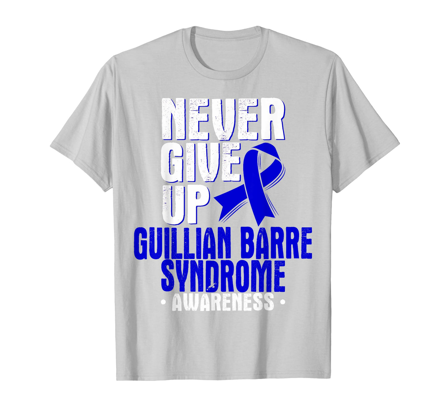 Guillian Barre Syndrome TShirt - Dark Blue Awareness Ribbon T-Shirt