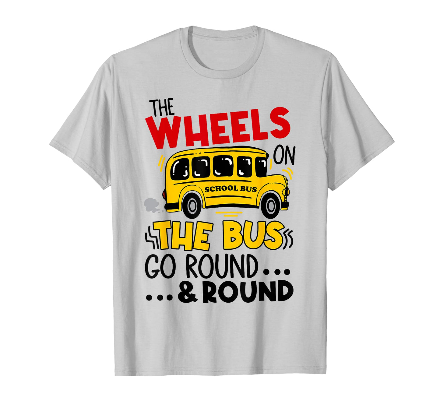 Back To School Funny The WHEELS On The BUS Toddler Kids Boys T-Shirt
