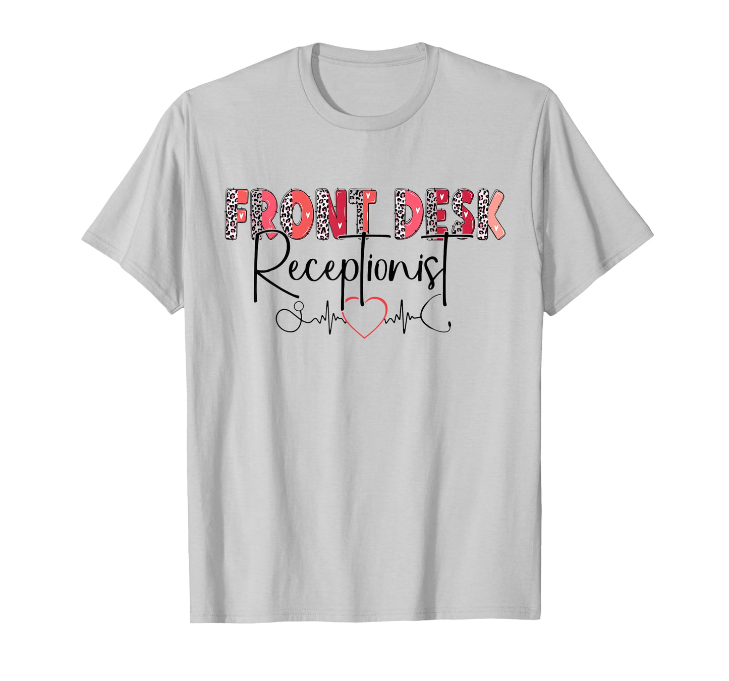 Front Receptionist Desk Valentines Day Hospital Nurse Office T-Shirt