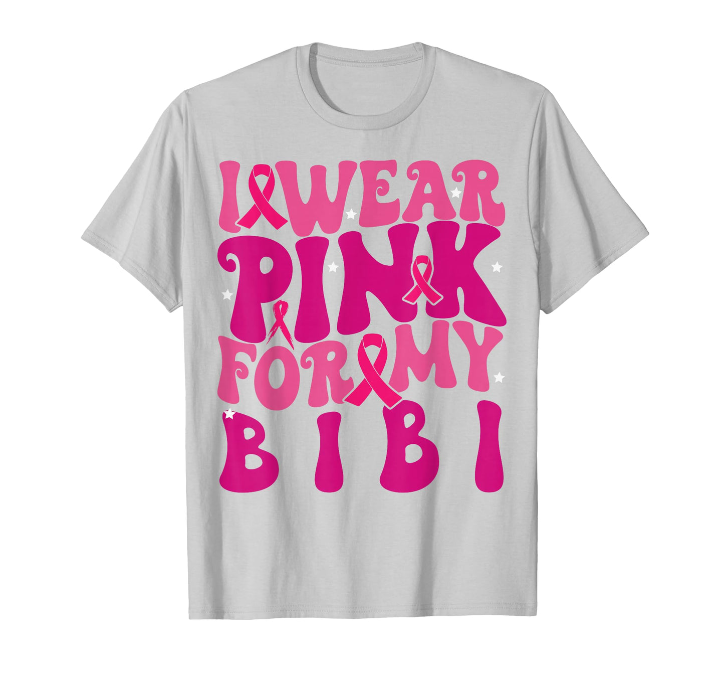 I Wear Pink for My Bibi Breast Cancer Awareness Kids T-Shirt