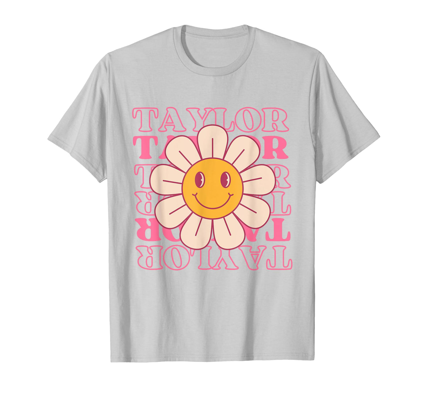 Girl Retro TAYLOR First Name Personalized Groovy Birthday T-Shirt