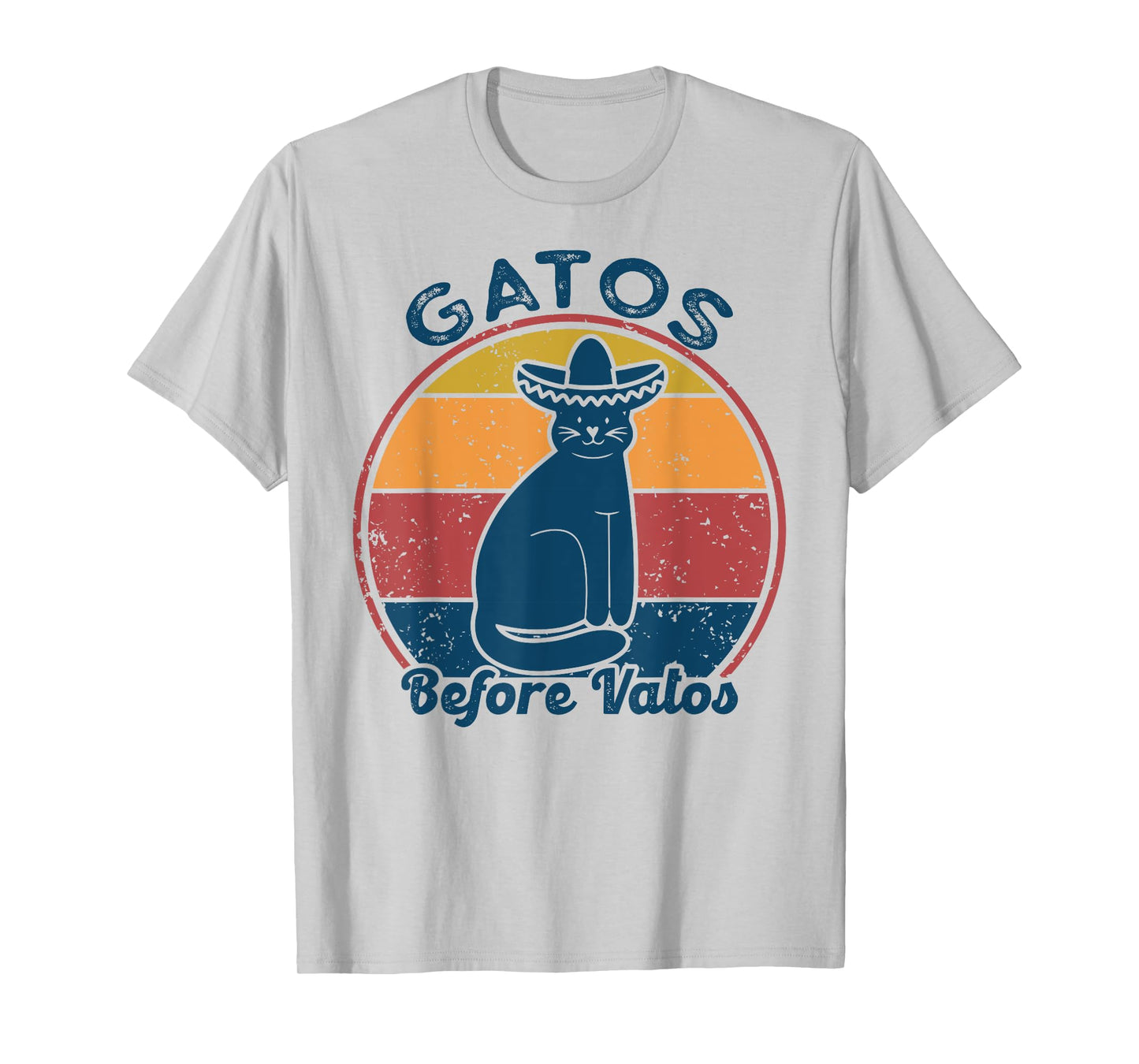 Gatos before Vatos Retro Vintage Funny saying cats Spanish T-Shirt